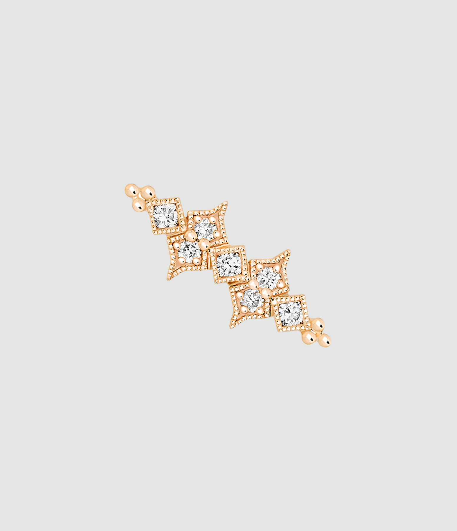 Glitter Diamond Rose Gold Earring (sold individually)