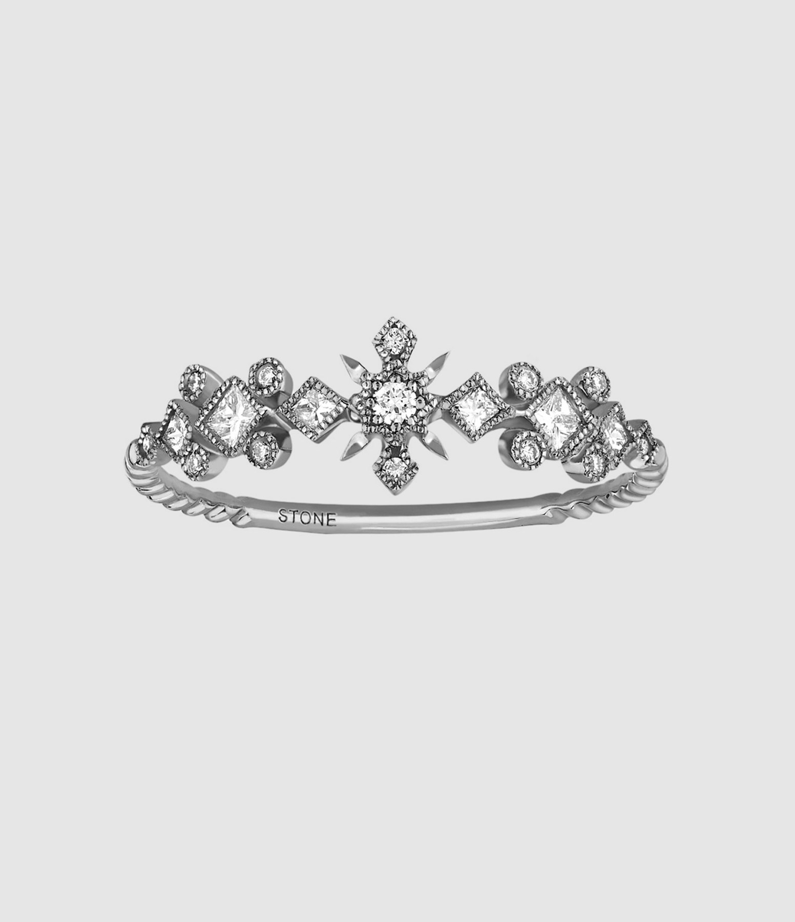 Glory Diamond Ring in Black Gold
