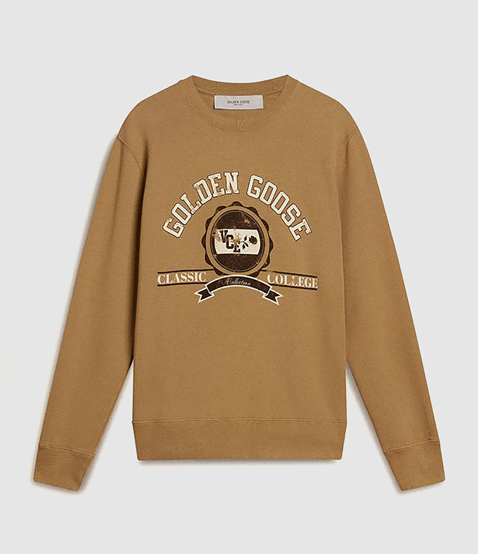Archibald Men's Regular Fit Beige Crewneck Sweatshirt
