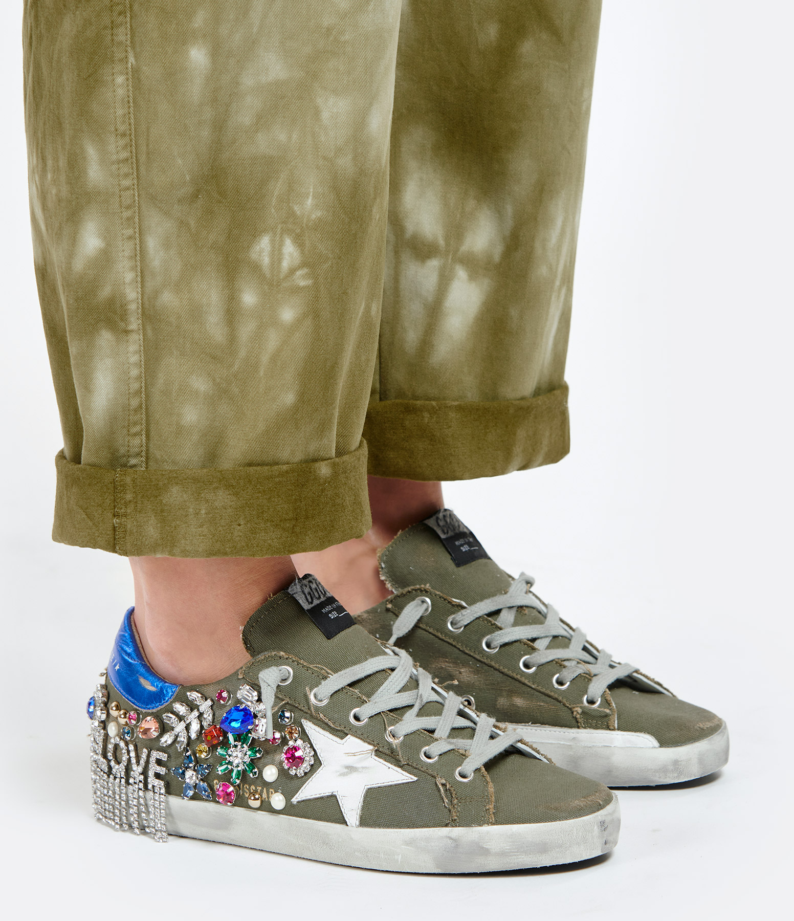 Super-Star Canvas Crystal Violet Silver Trainers