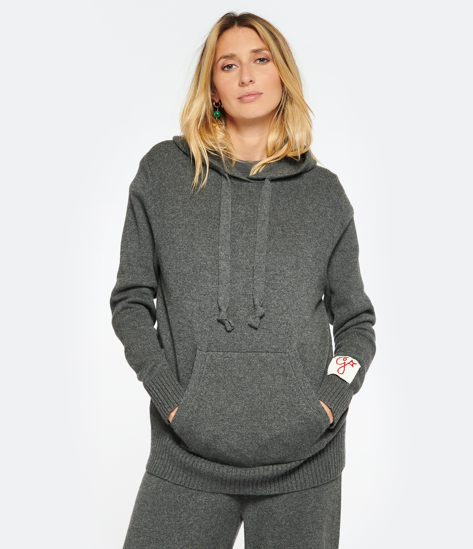 Golden Cashmere Grey Hooded Sweatshirt