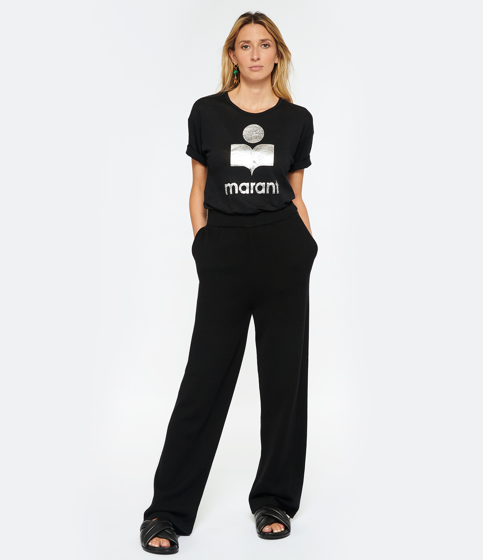 Black Golden Cashmere Jogging Trousers