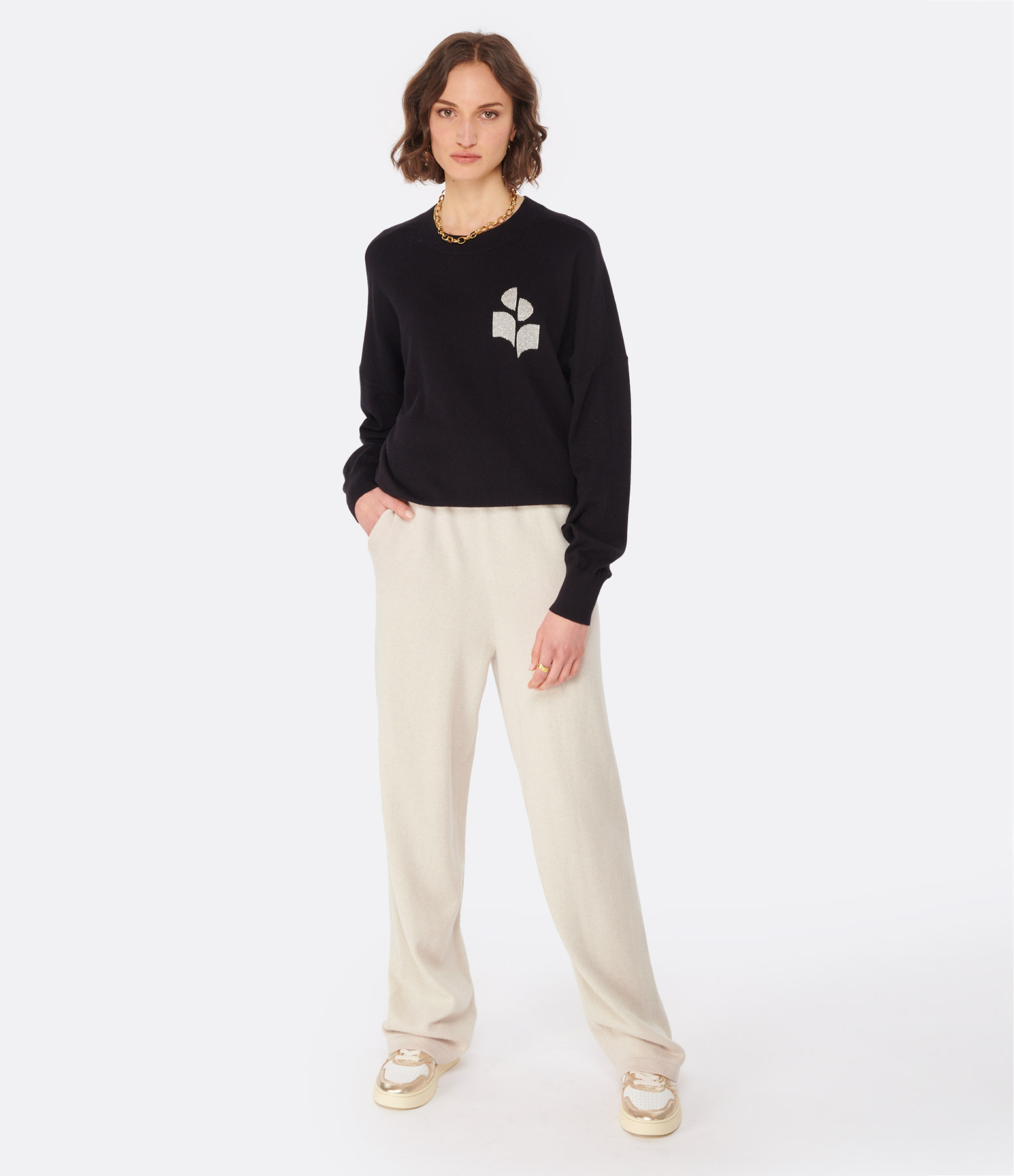 Natural Golden Cashmere Jogging Trousers