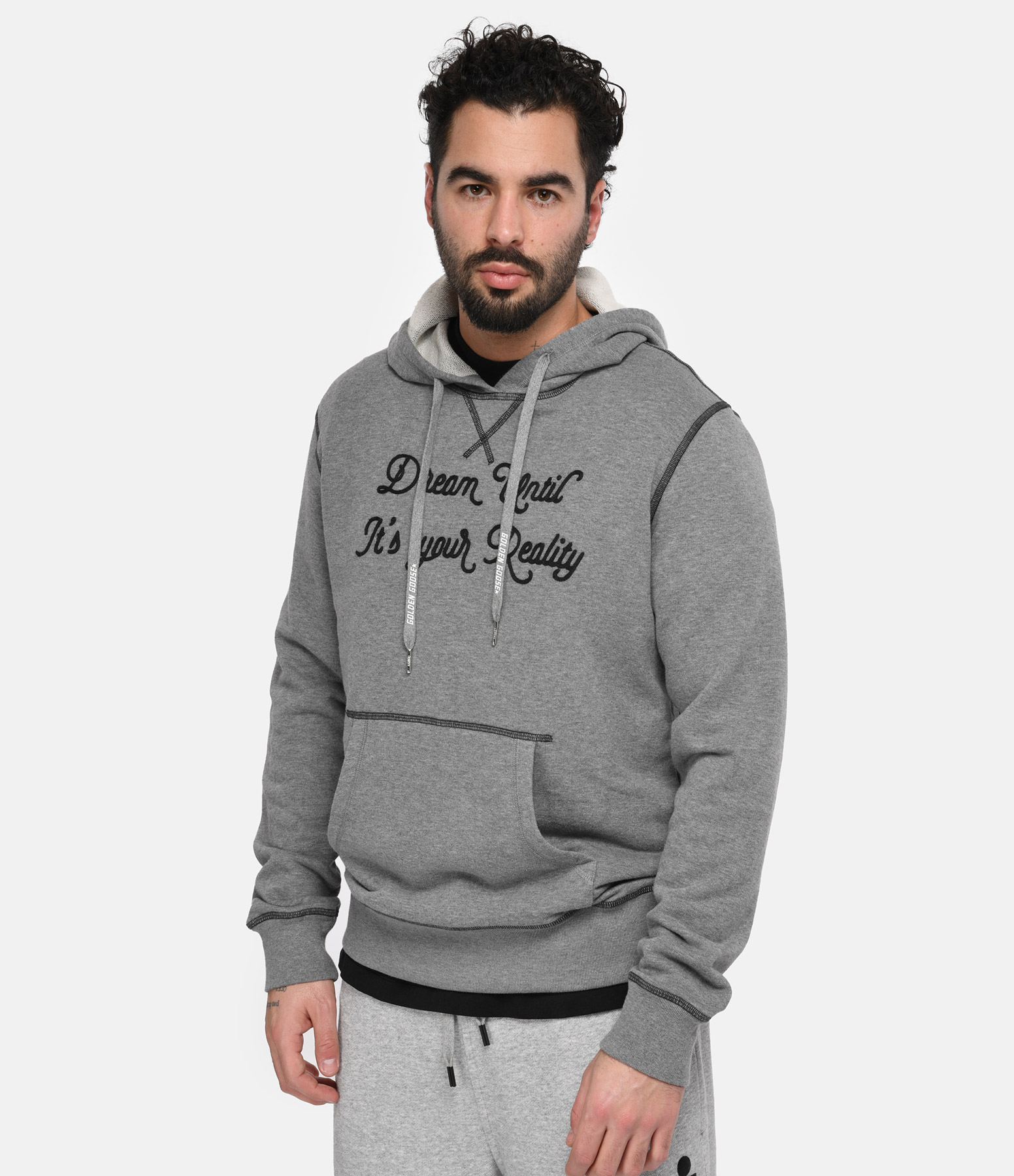 Men’s Journey Cotton Grey Hooded Sweatshirt