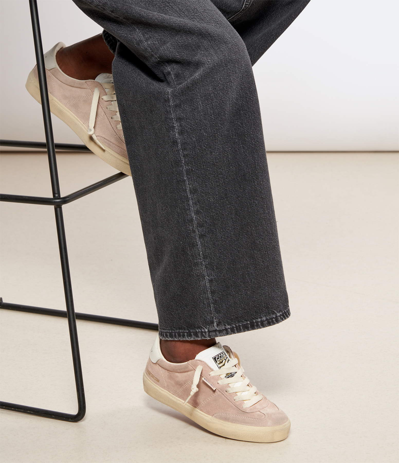 Soul Star Suede Trainers in Powder Pink