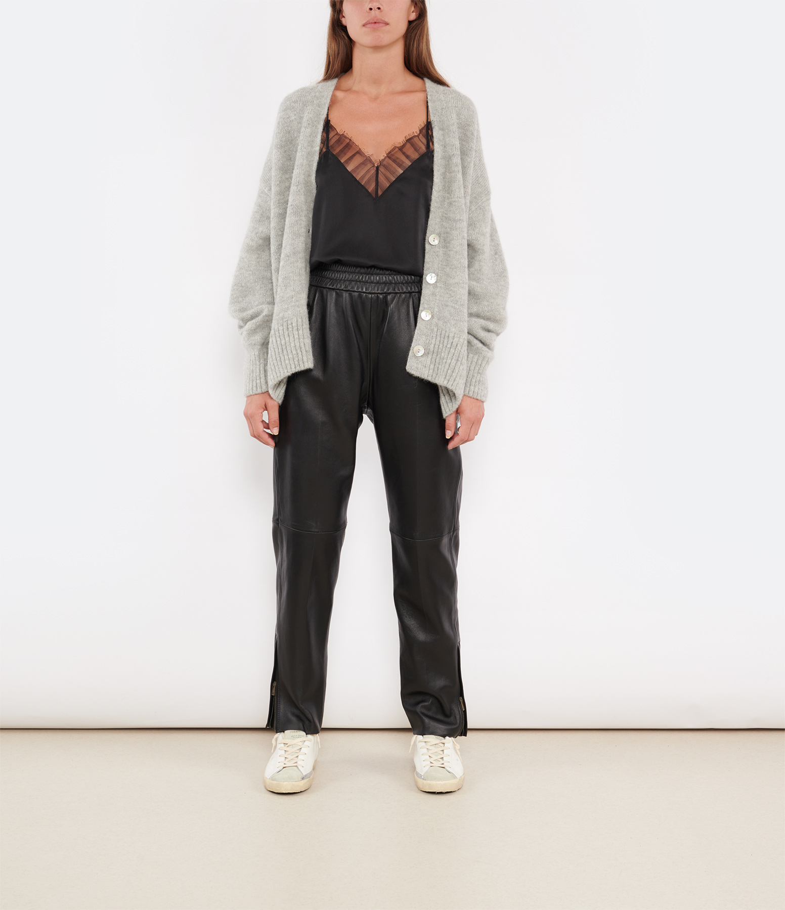 Women’s Journey Black Leather Trousers