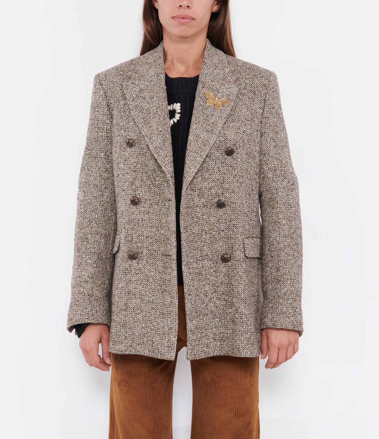 Journey Beige and Brown Blazer