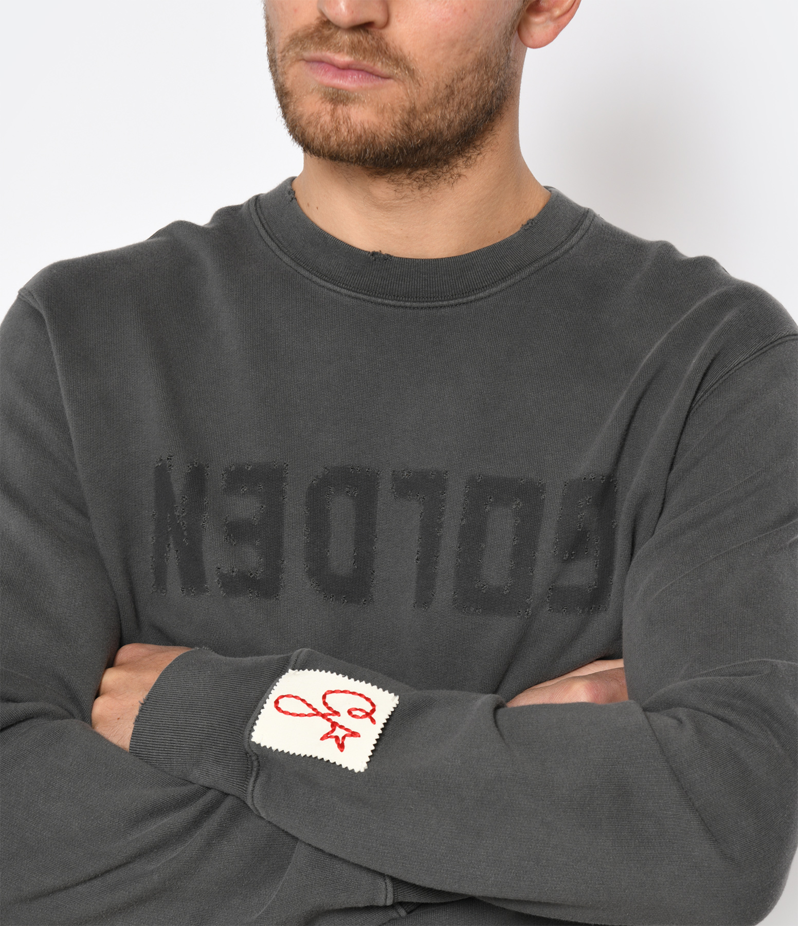 Men’s Golden Anthracite Grey Cotton Sweatshirt