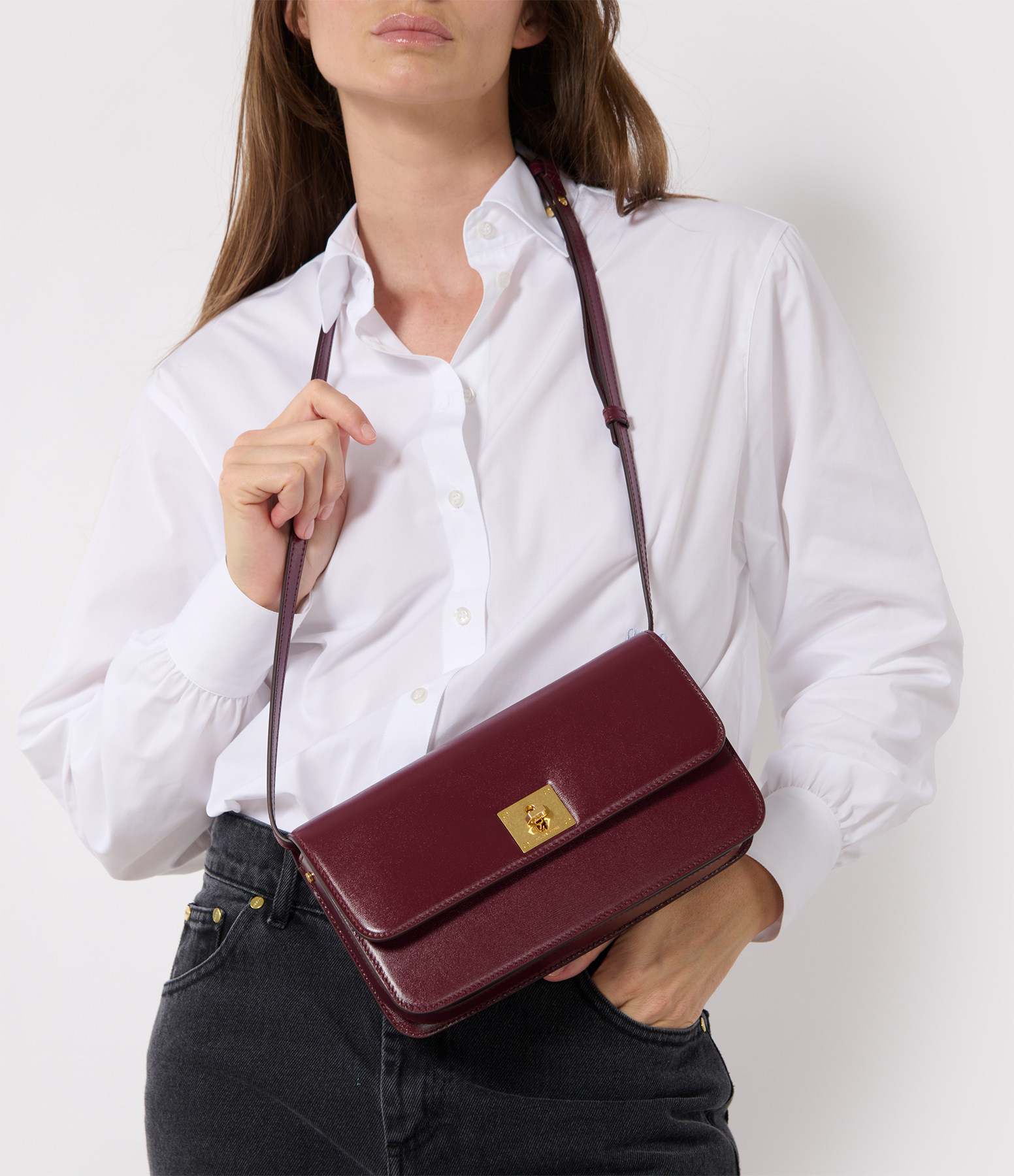 Gioia Bag in Bordeaux Leather