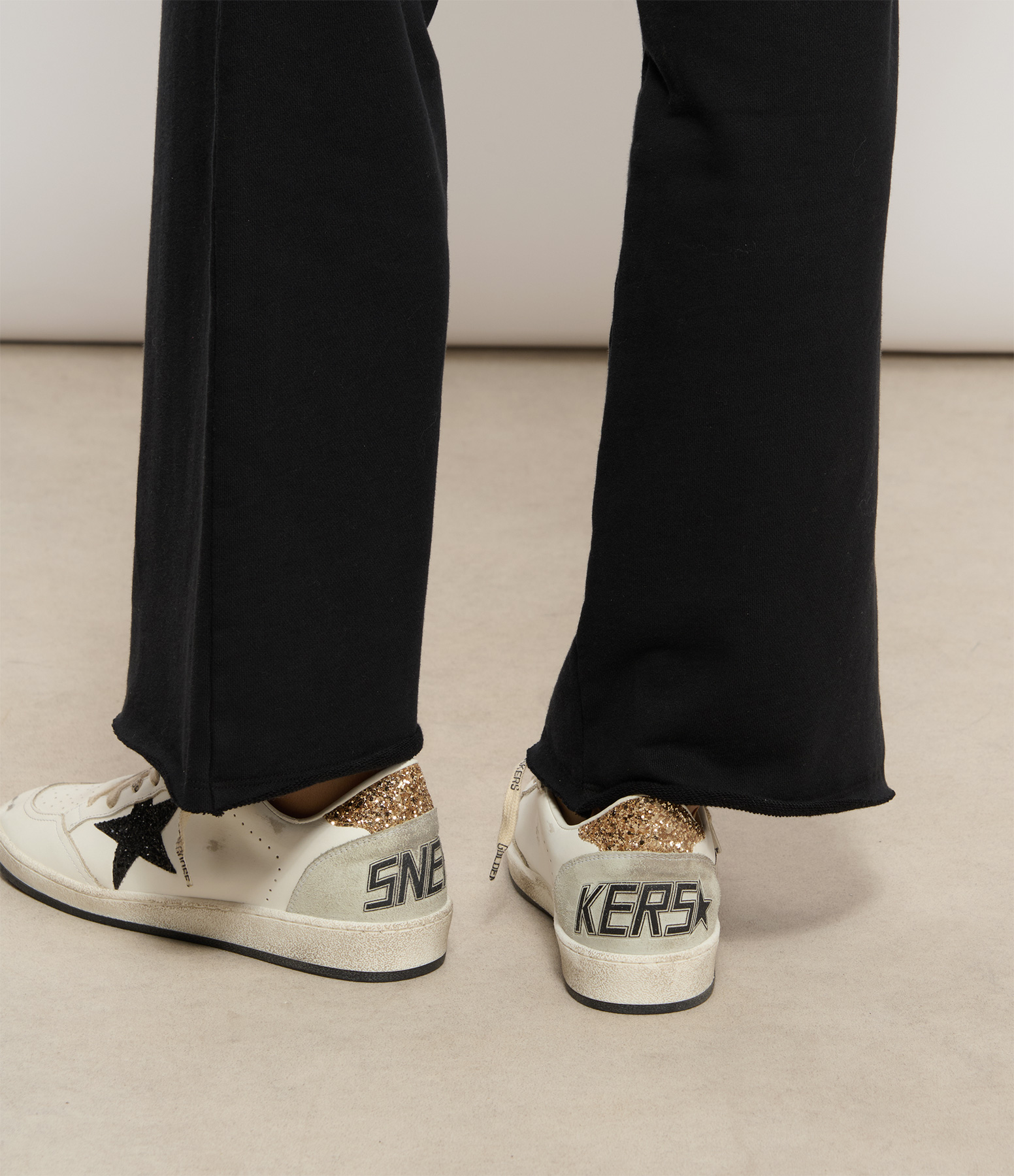 Ball Star White, Black and Gold Ice trainers
