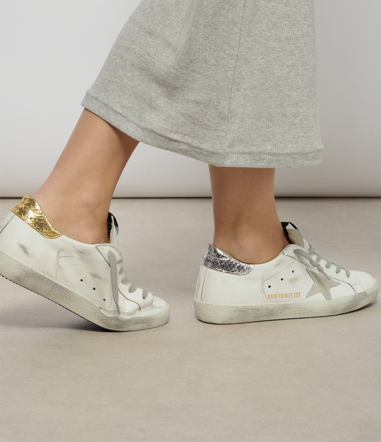 Super-Star Trainers in White, Gold and Silver