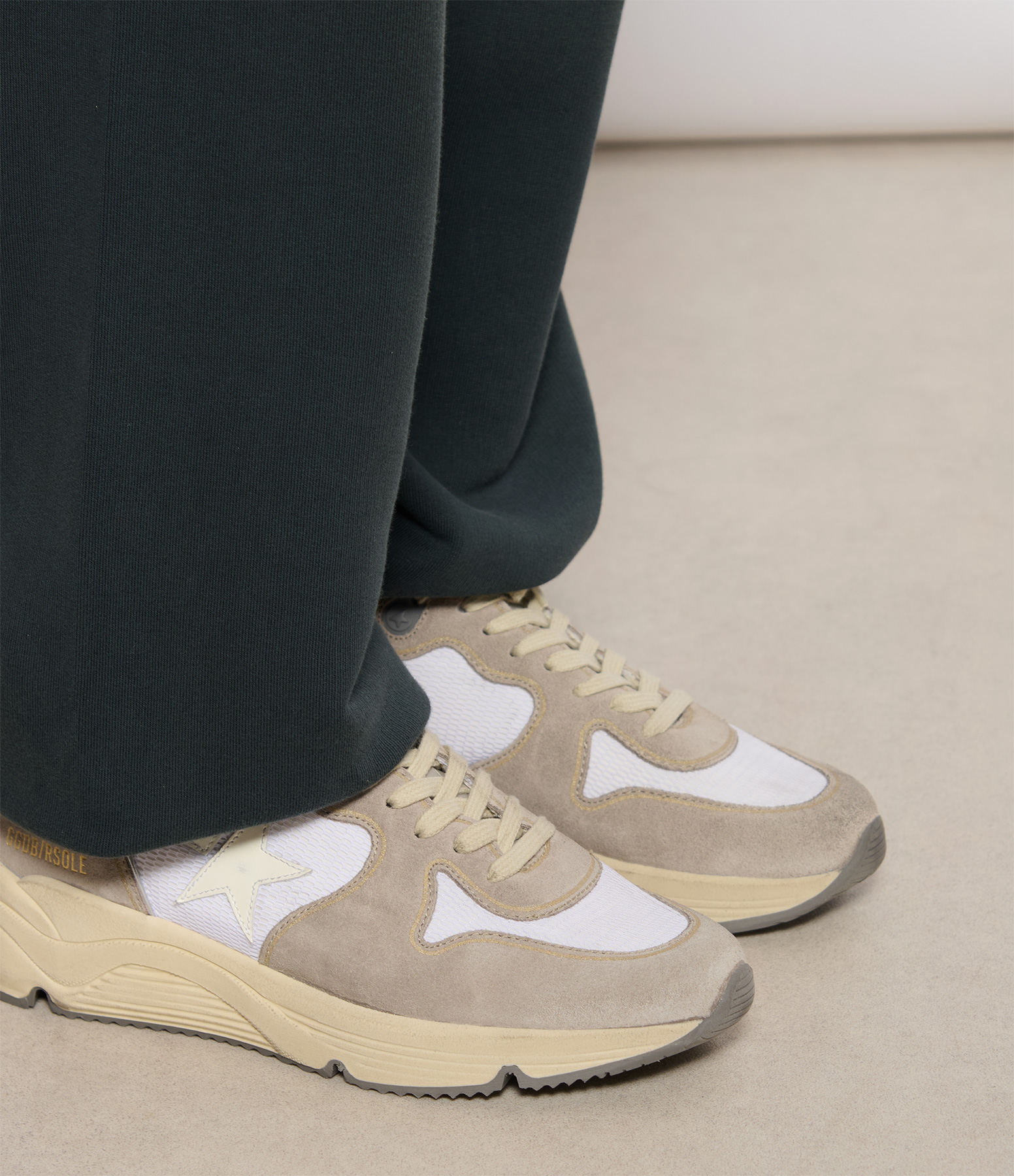 Running Trainers with Optic White, Grey Rock and Phyton Soles