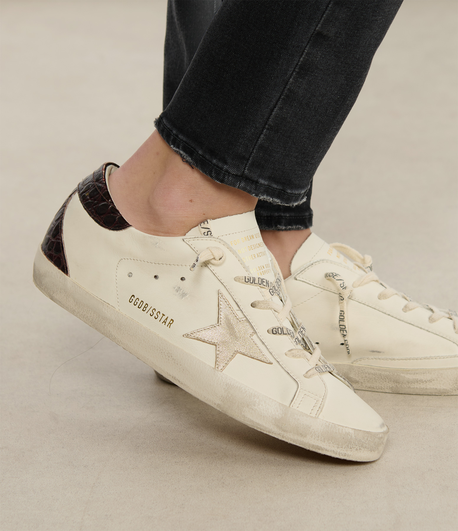 Super-Star White Platinum Burgundy trainers