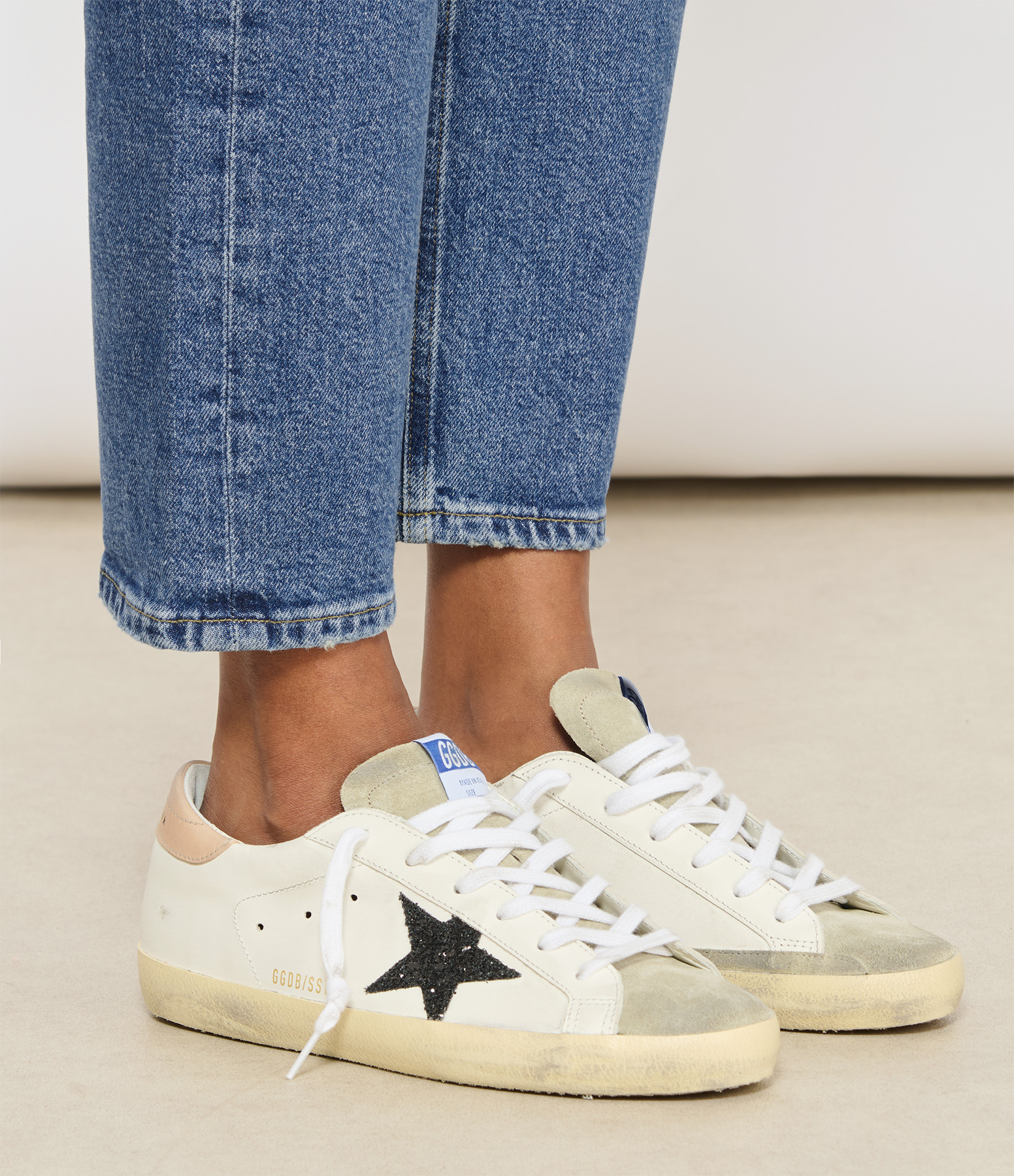 Super-Star trainers in White, Taupe, Black and Dove Grey