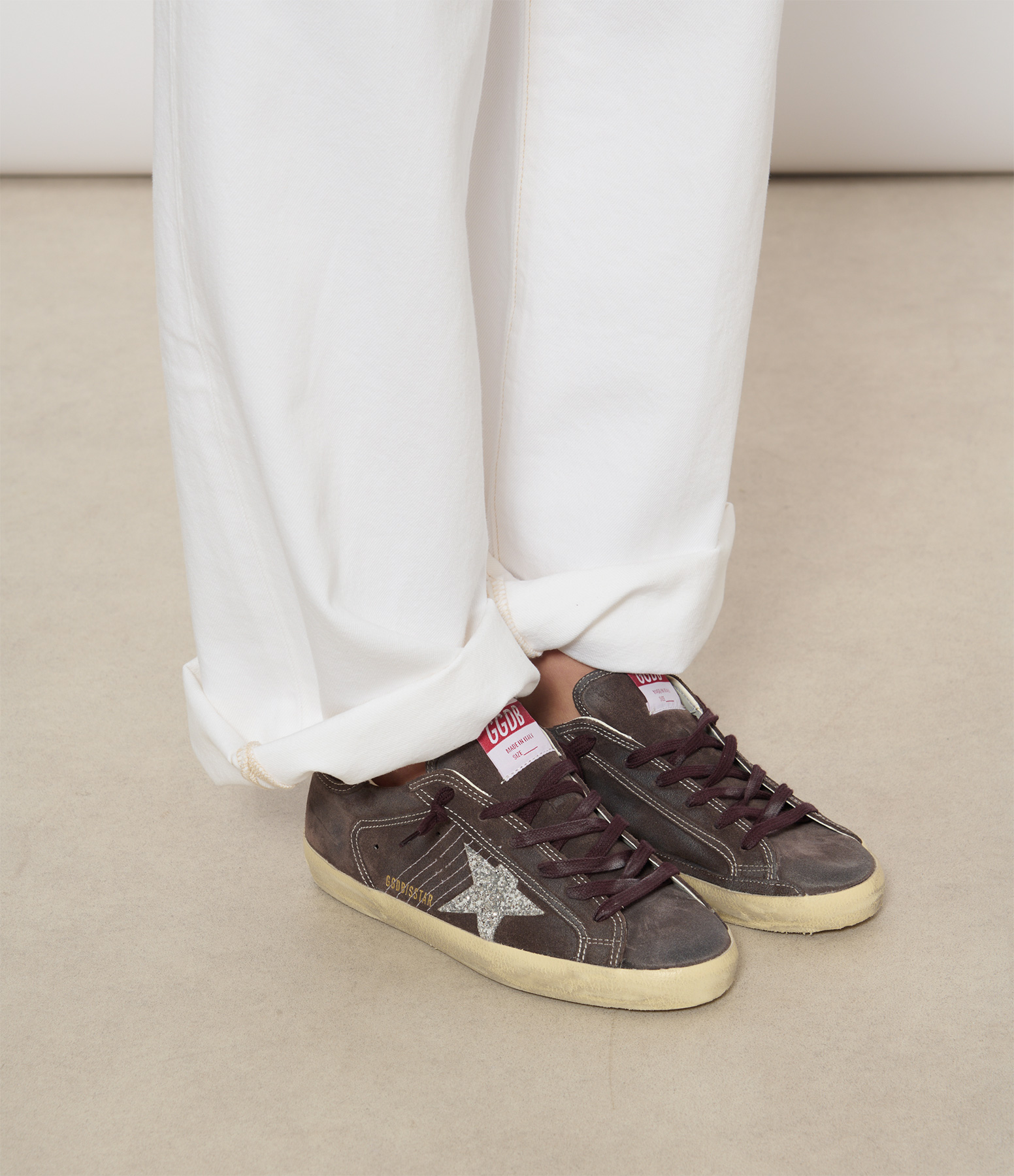 Super Star trainers in Anthracite/Silver