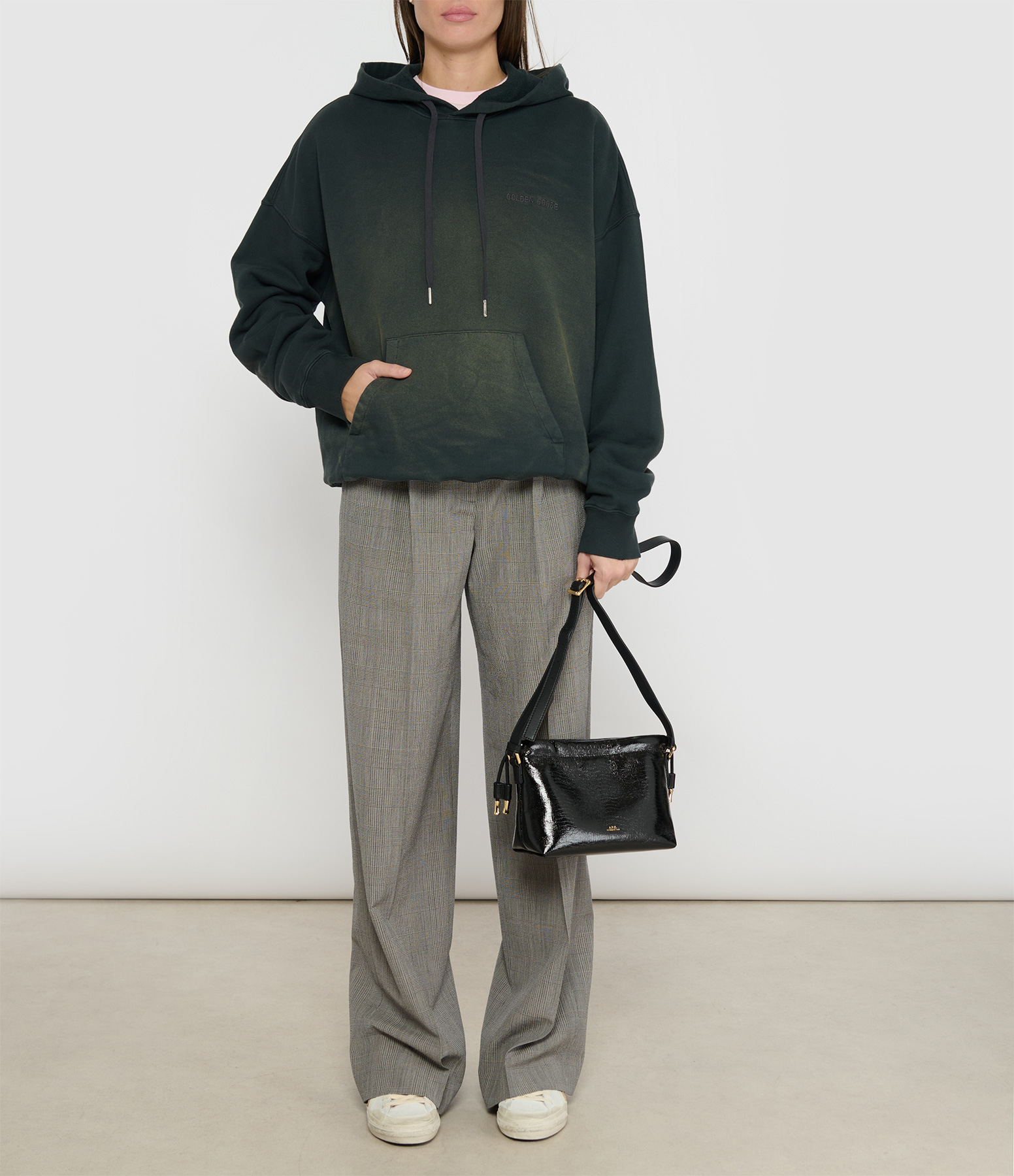 Journey Bleached Washed Black Sweatshirt