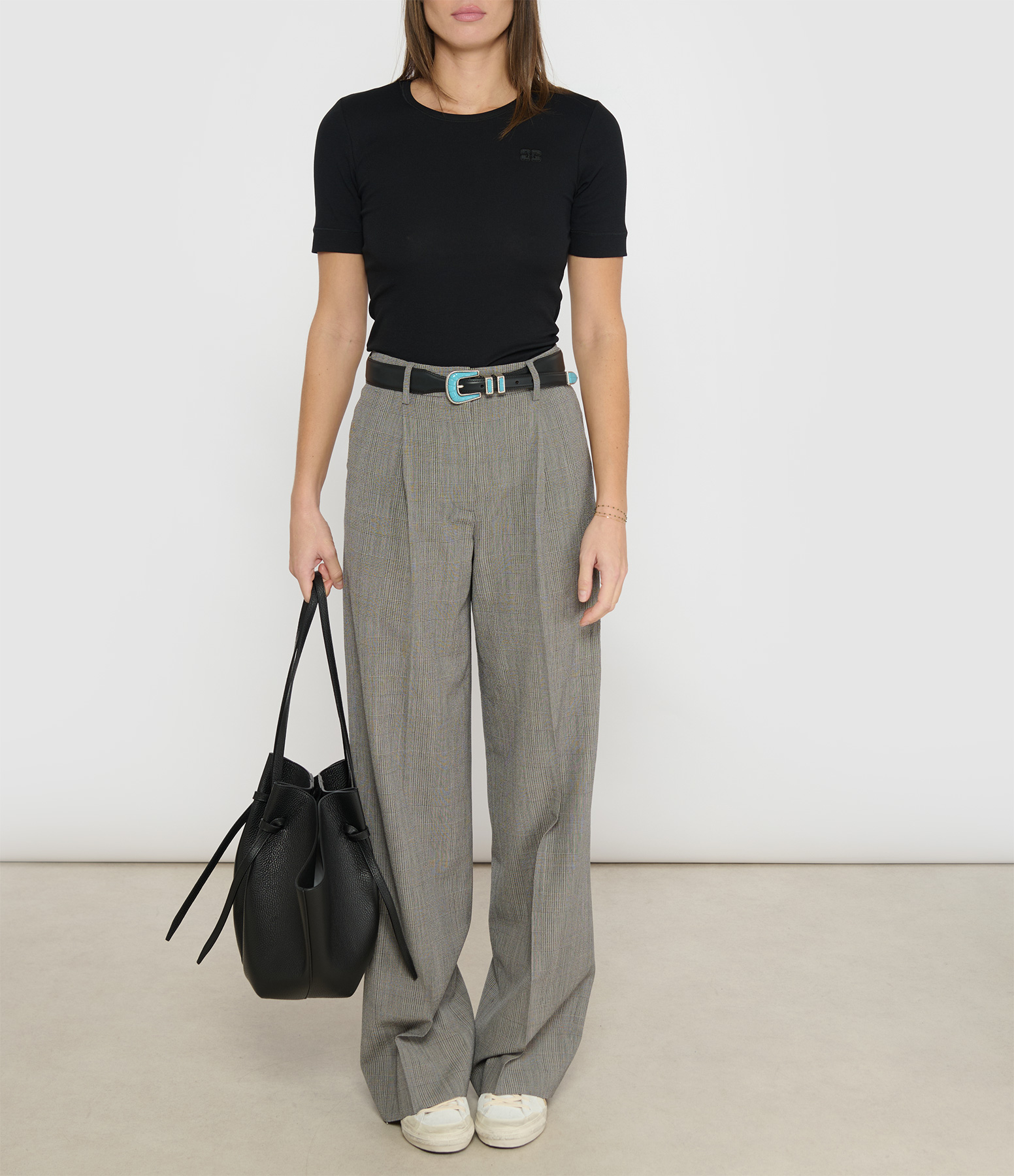 Grey Shades Wide-Leg Trousers