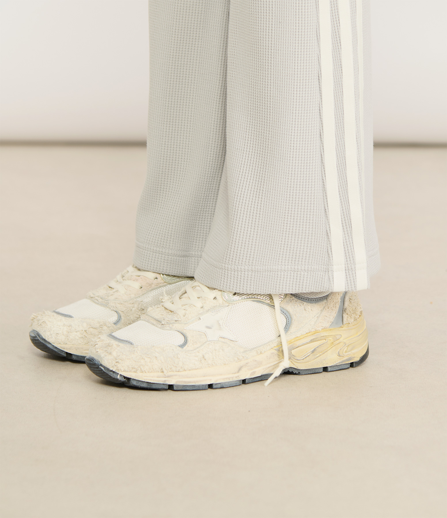 Dad White/Silver Running Trainers