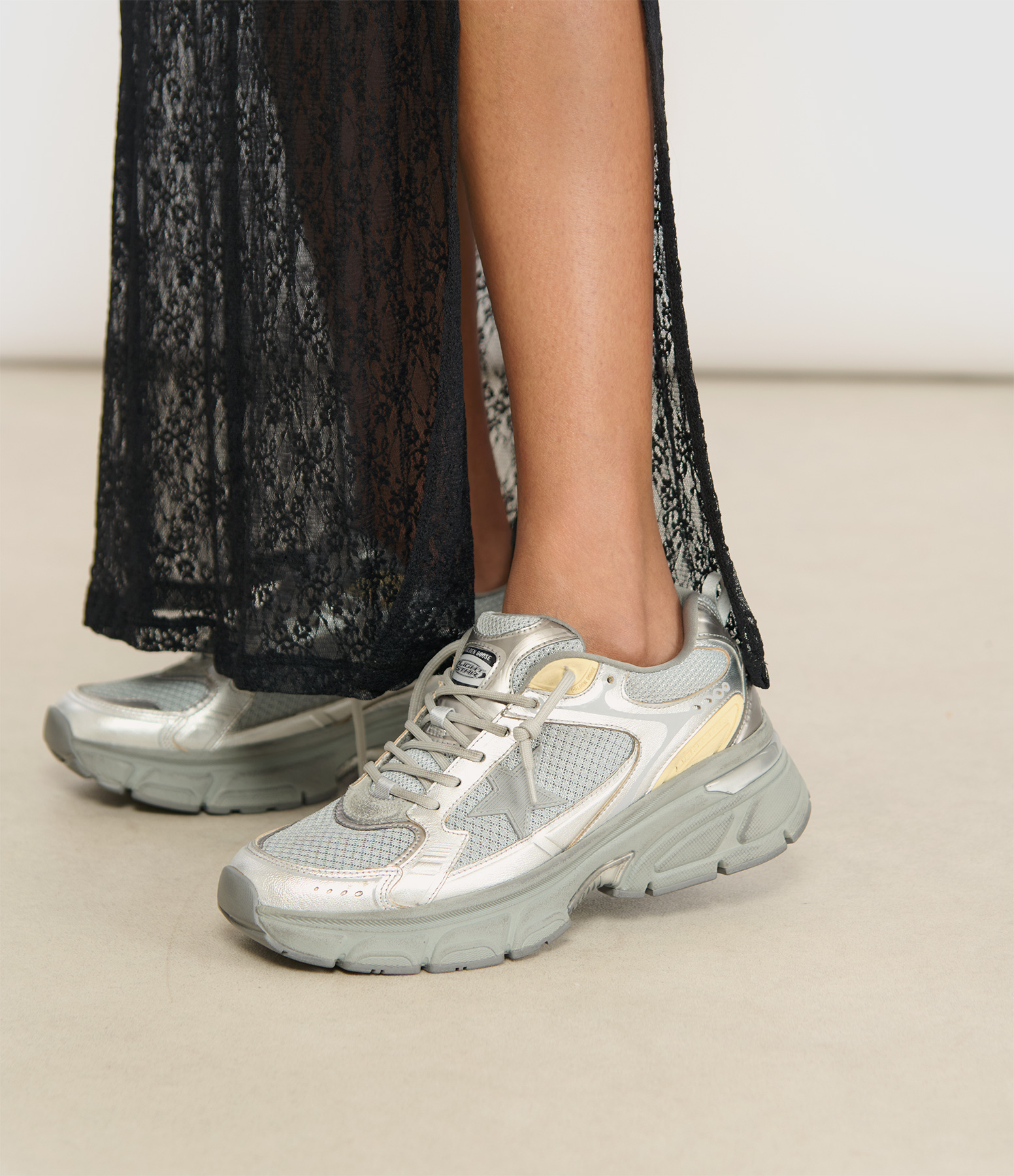 Lightstar trainers in silver and gold