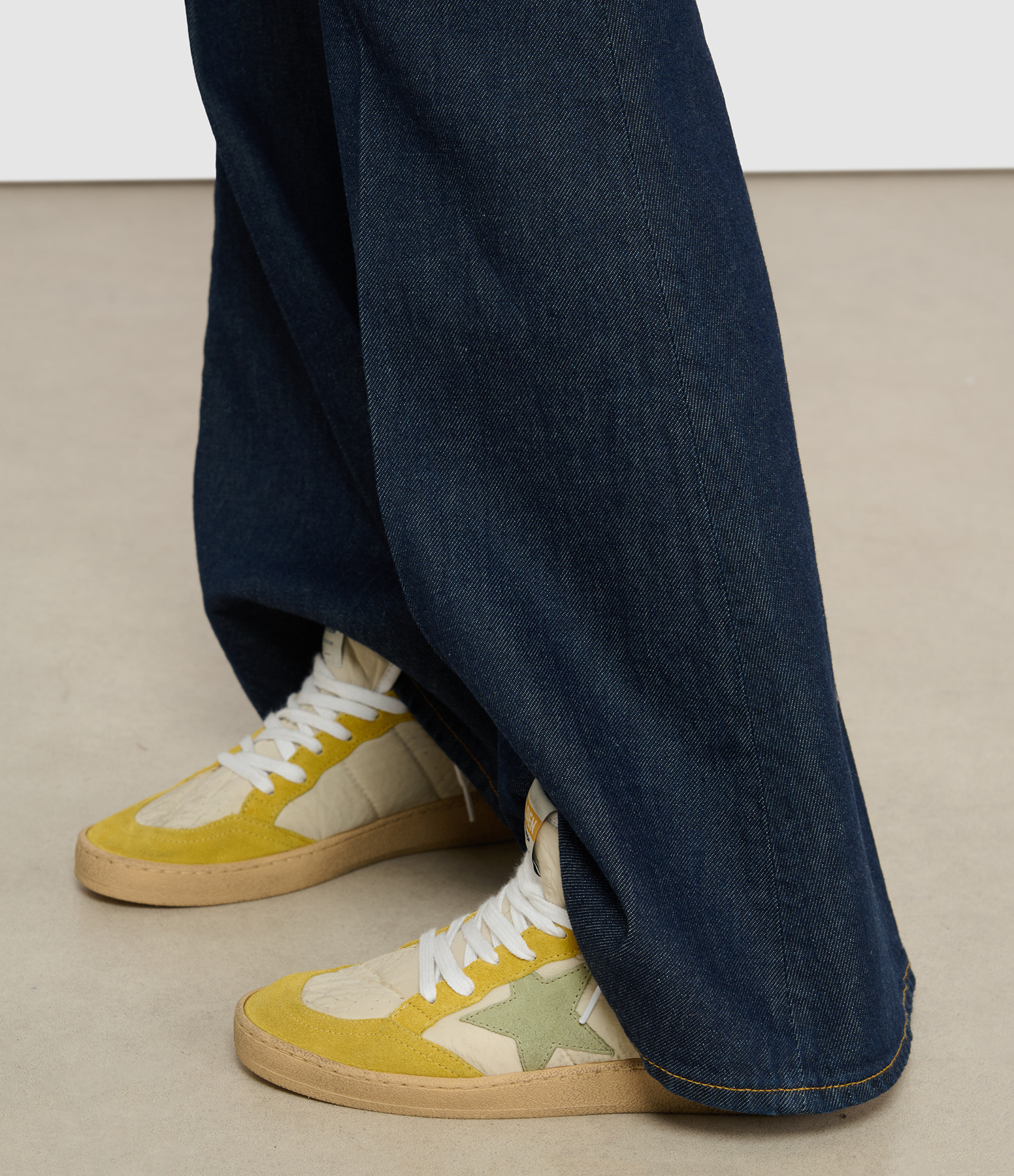 Ball Star trainers in Buttercream, Honey, Sage Green and Brick Red