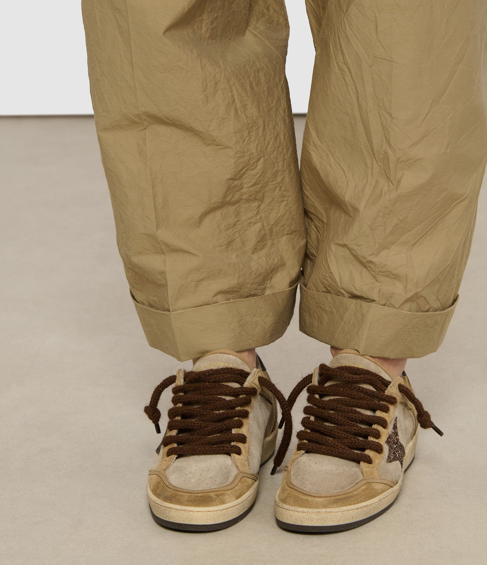 Ball Star Trainers – Beige/Brown