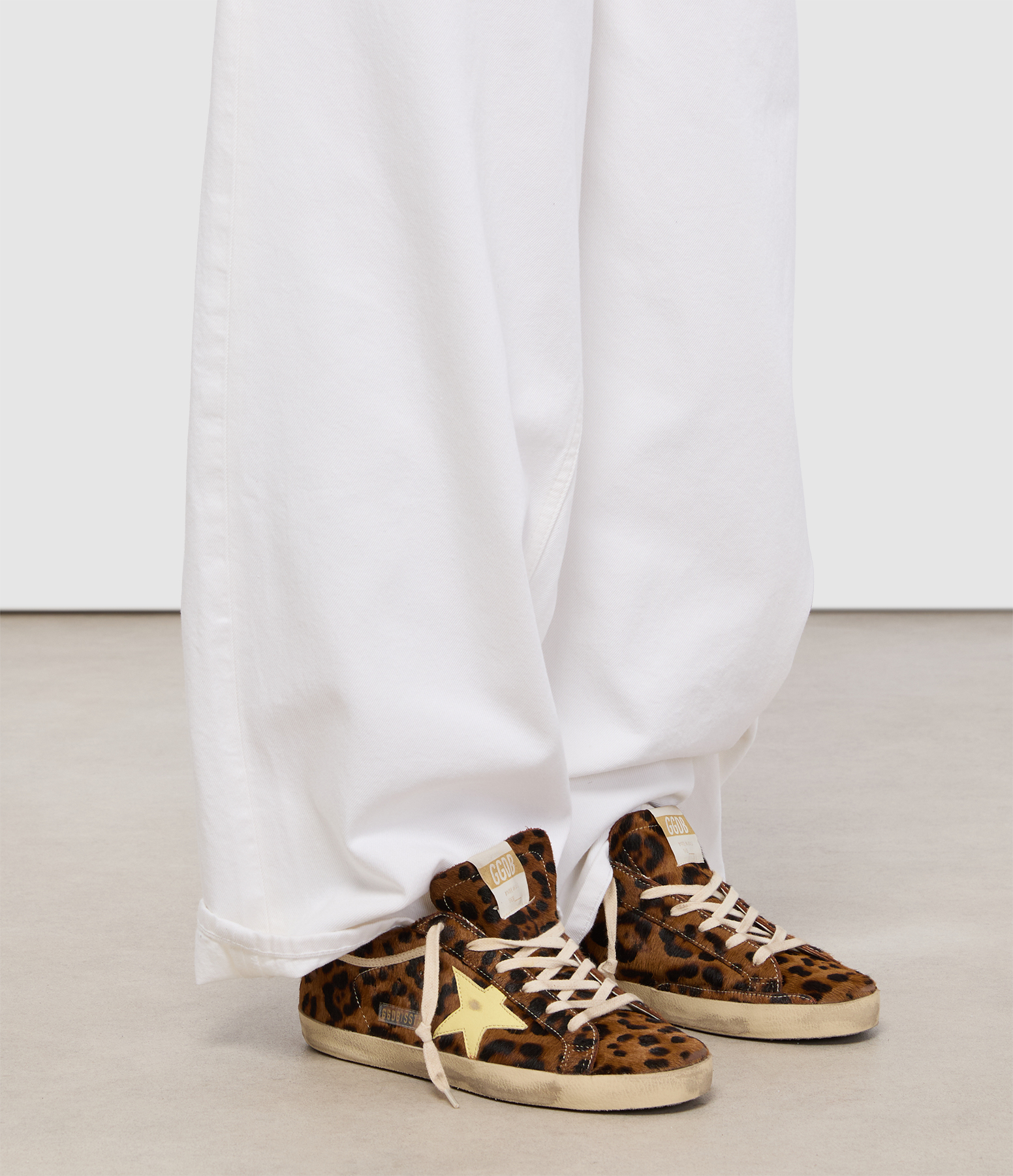 Super-Star Leopard Pale Yellow Trainers