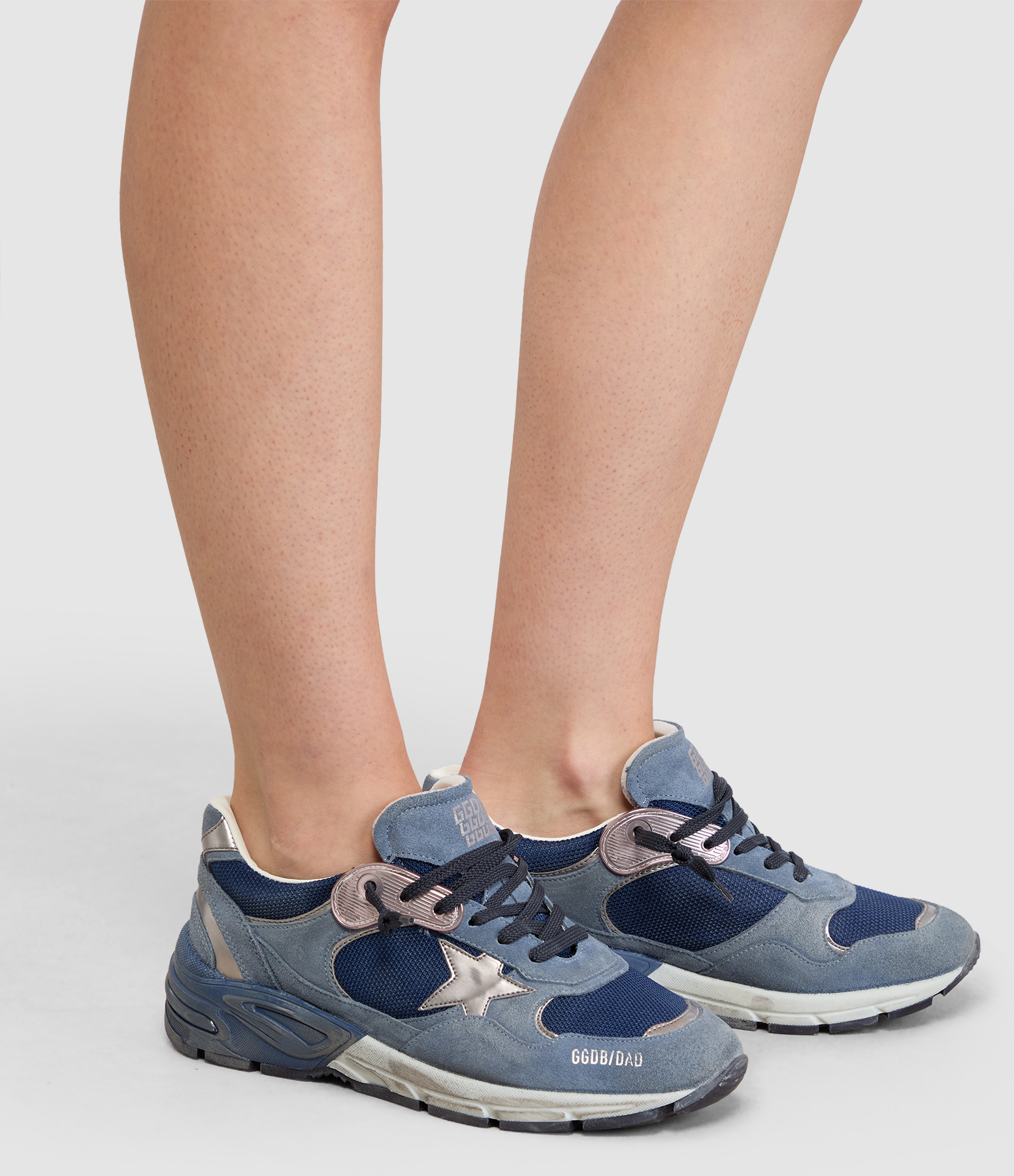 Dad Running Trainers – Blue Denim and Grey