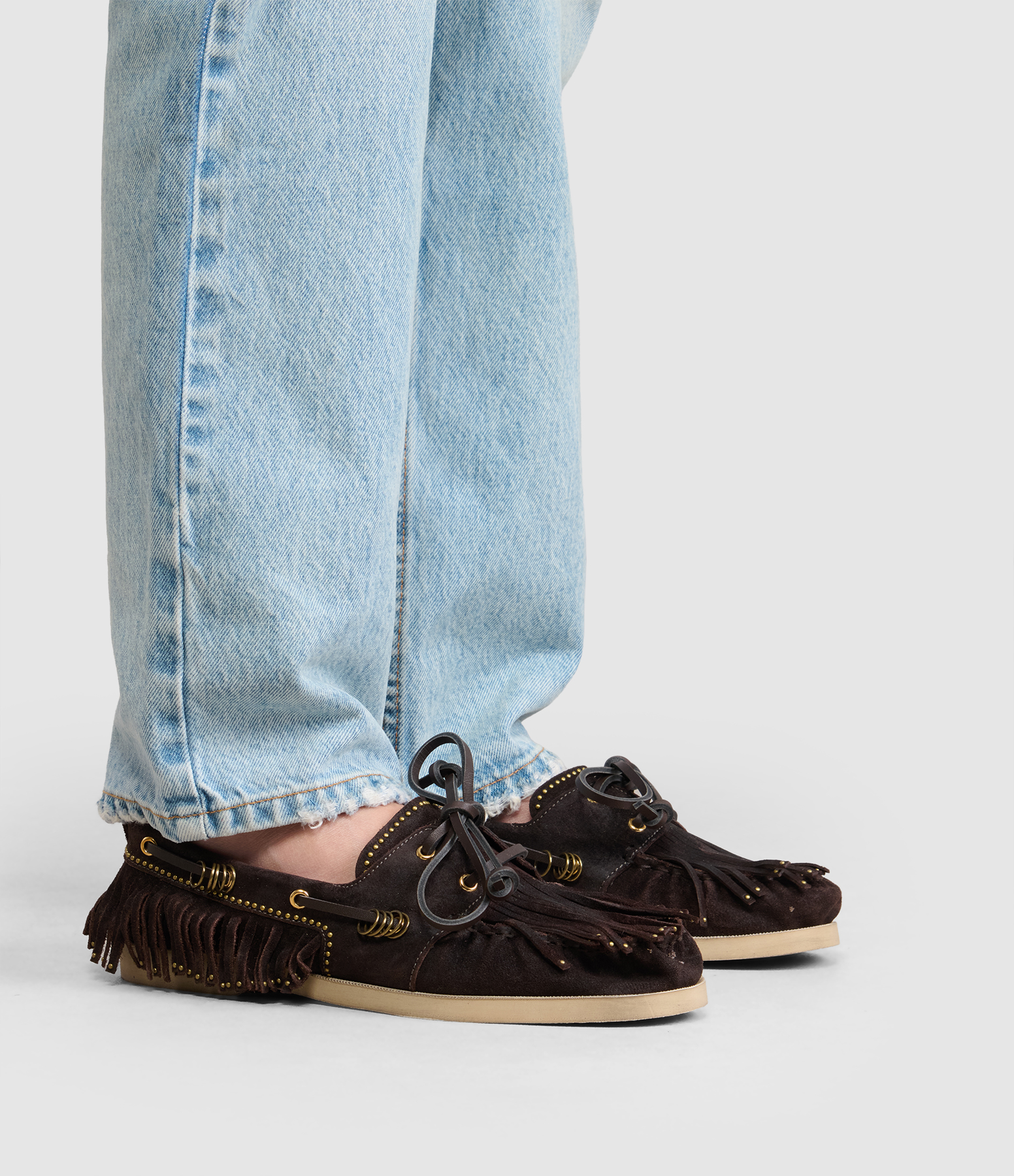 Dark Brown Boat Moccasin Trainers