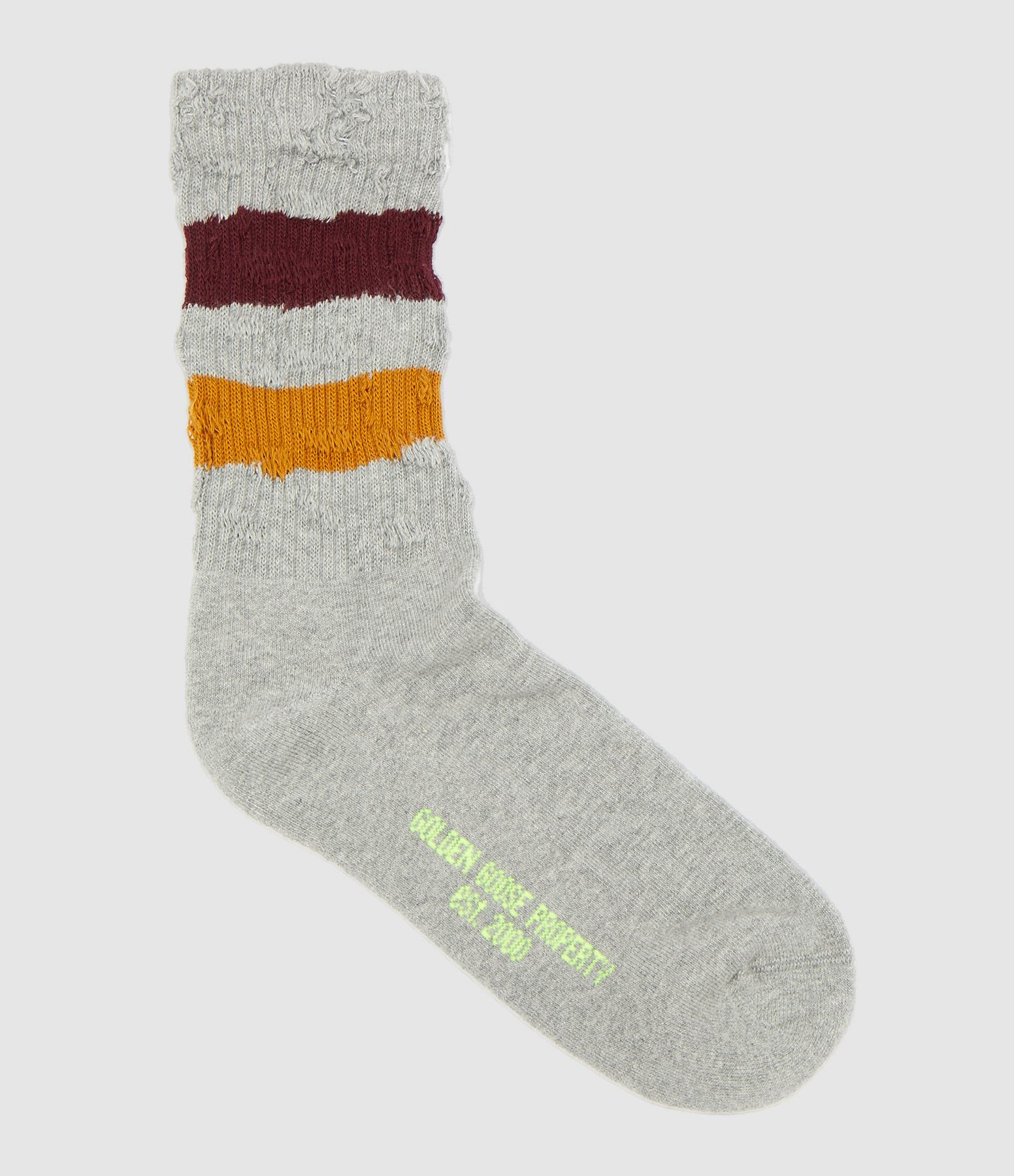 Journey Unisex Striped Cotton Socks – Grey, Bordeaux, Ochre
