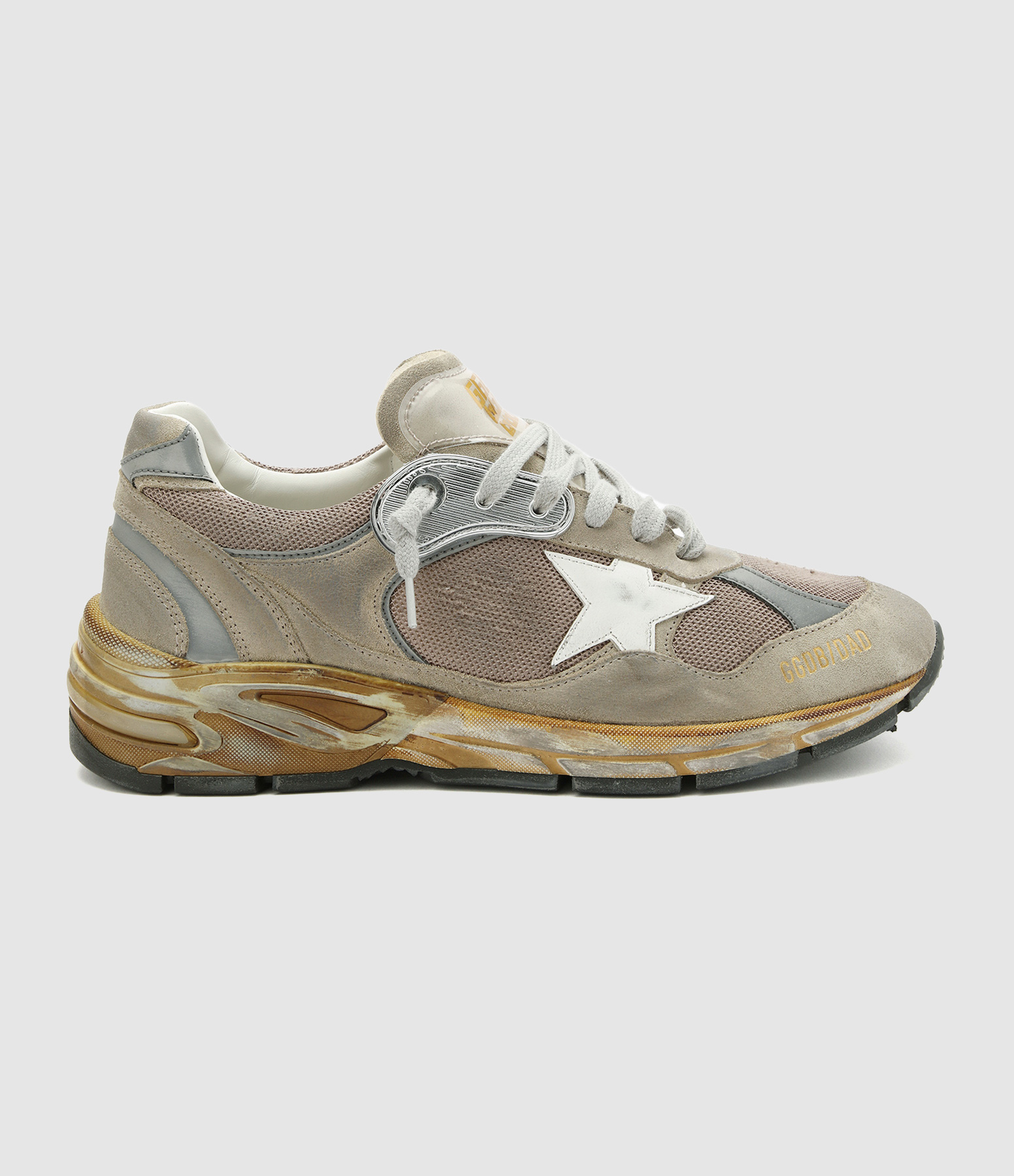 Men’s Taupe Leather ‘Running Dad’ Trainers