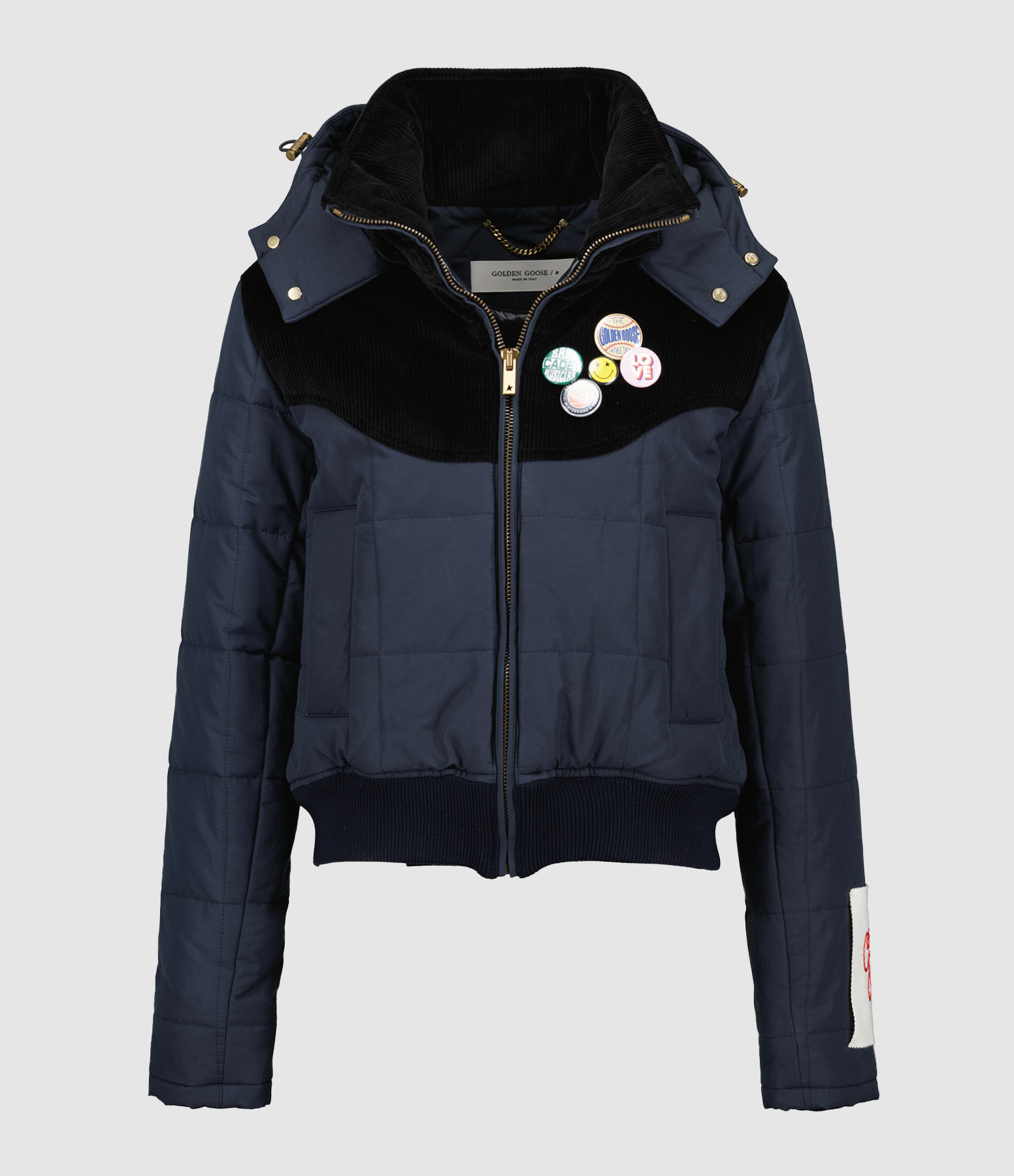 Women’s Dark Blue and Black Corduroy Jacket