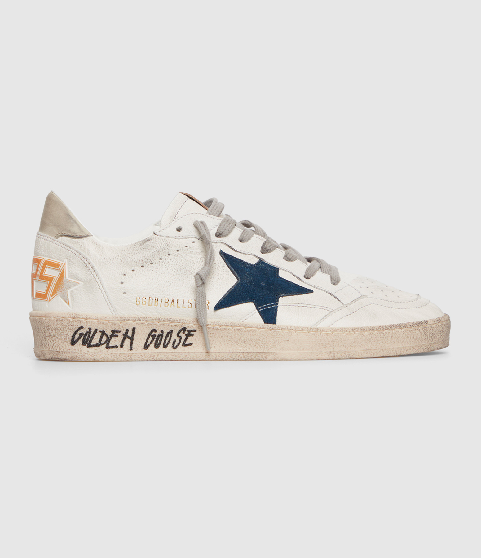 Men's Ball Star White Blue Ice Trainers