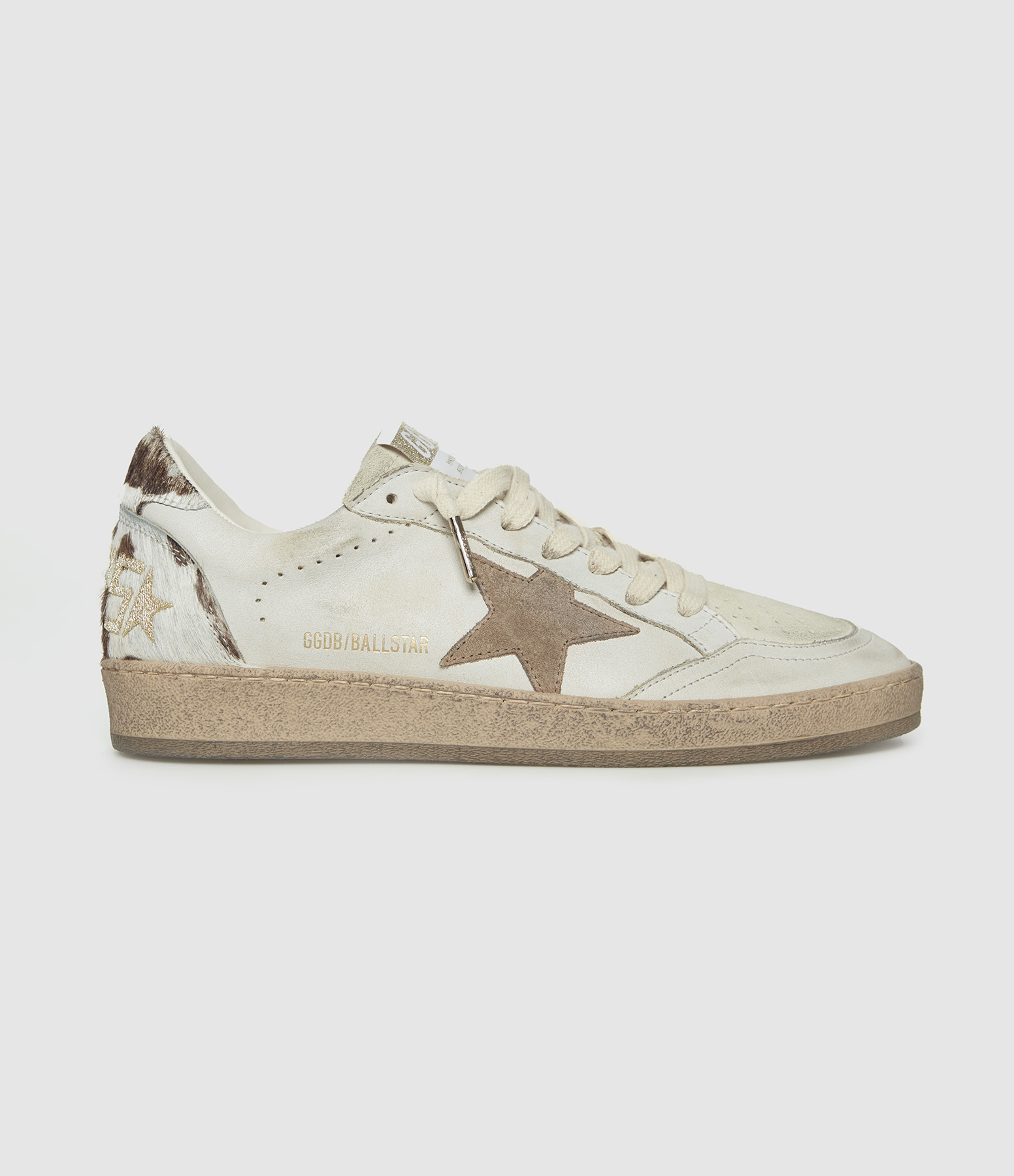 Ball Star White Eggnog Caramel White Brown Cow trainers