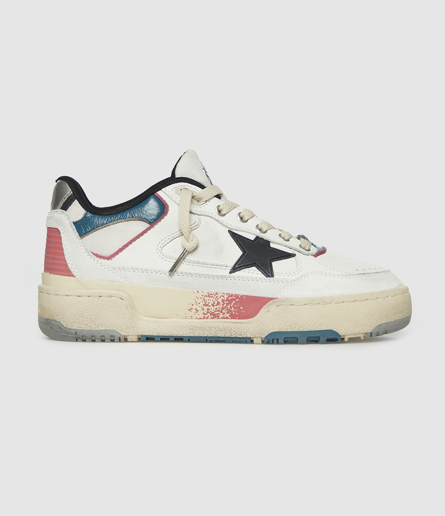 Men’s Forty2 Trainers in White, Ottanio, Black and Mineral Red