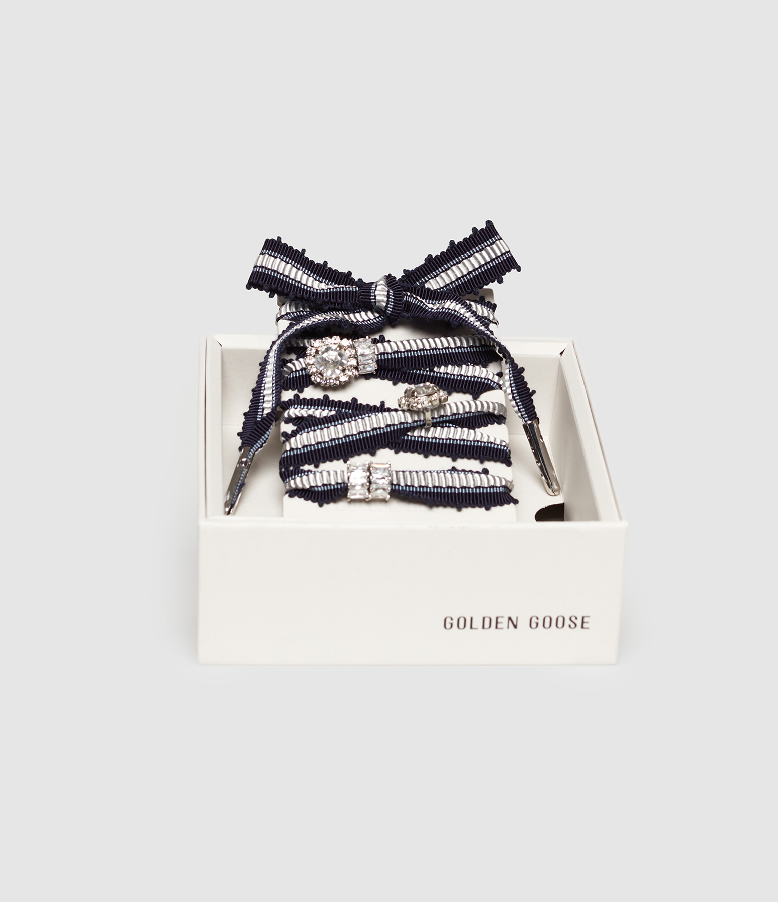Blue and White Laces