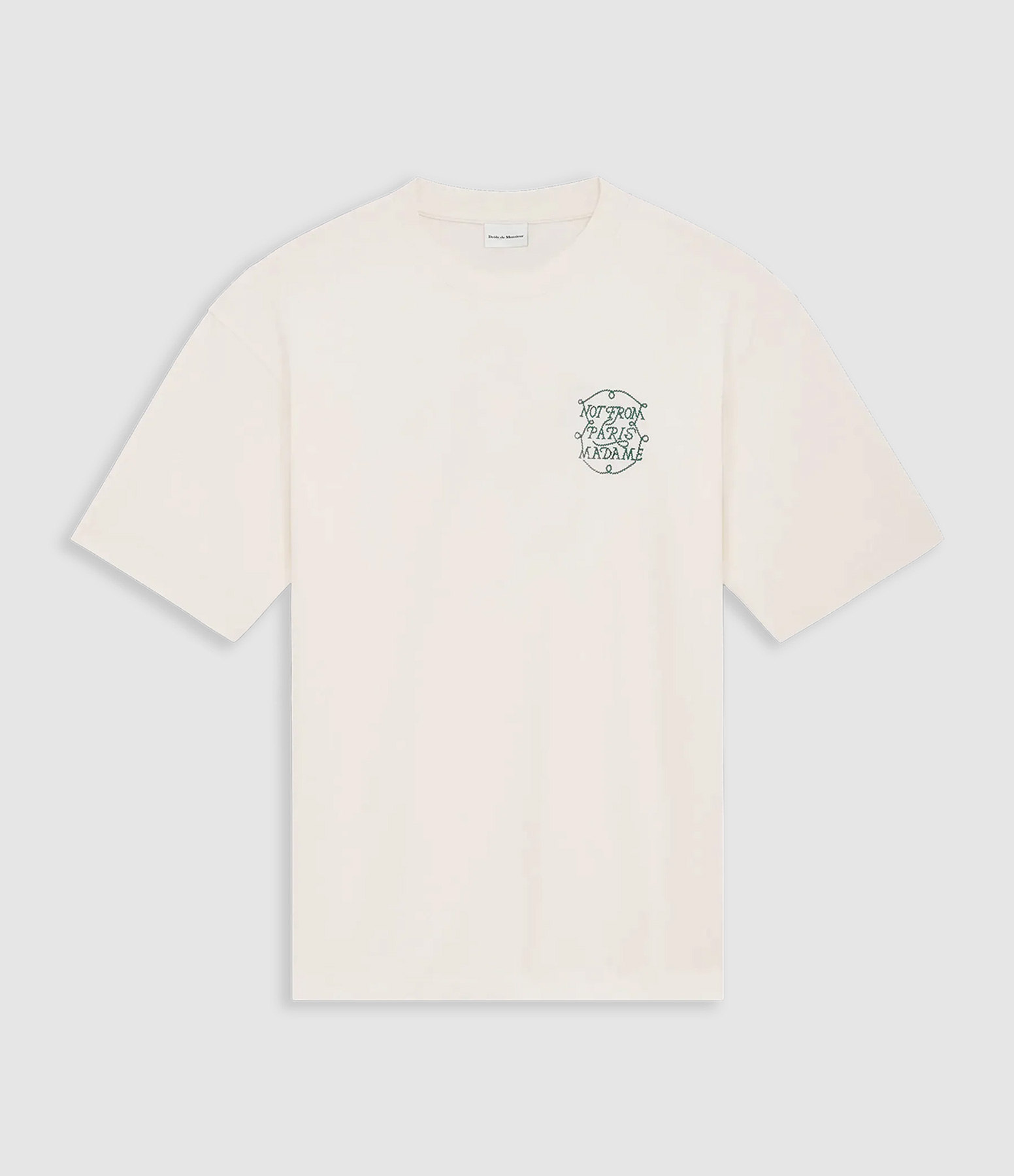 Men’s Off-White Slogan Braided T-shirt