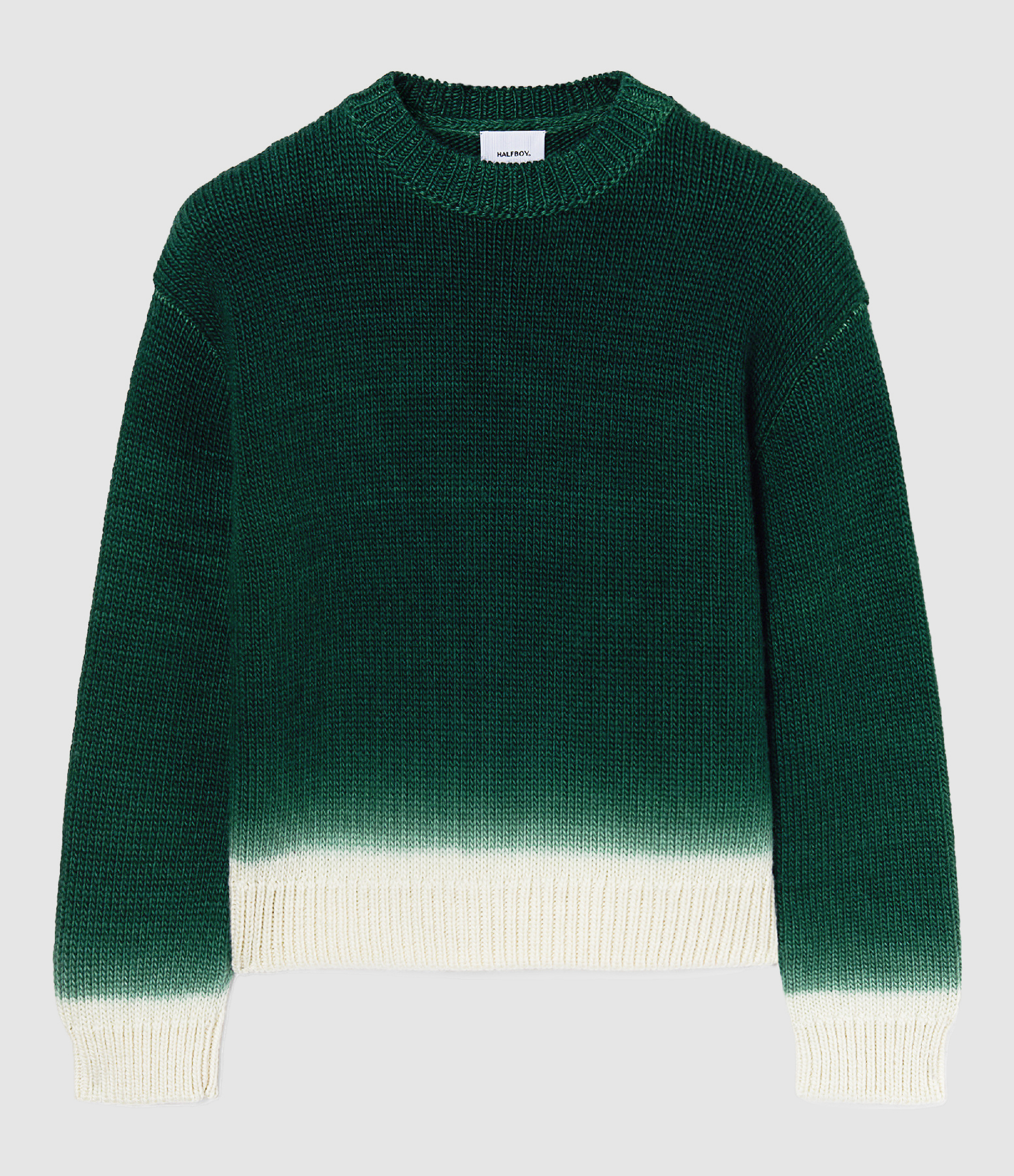 Green Tie-Dye Wool Crew-Neck Jumper