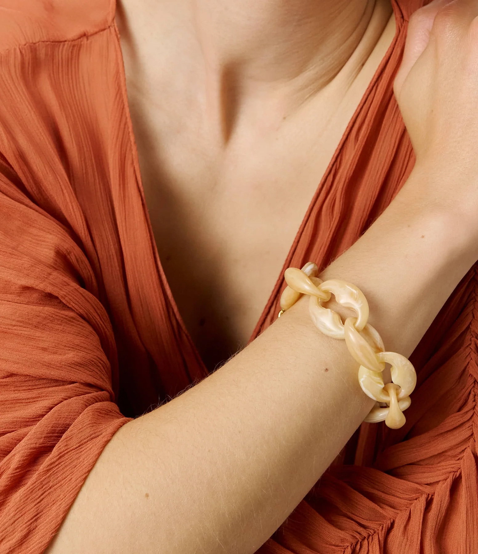 Small Turtle Crème Brûlée Marble Bracelet