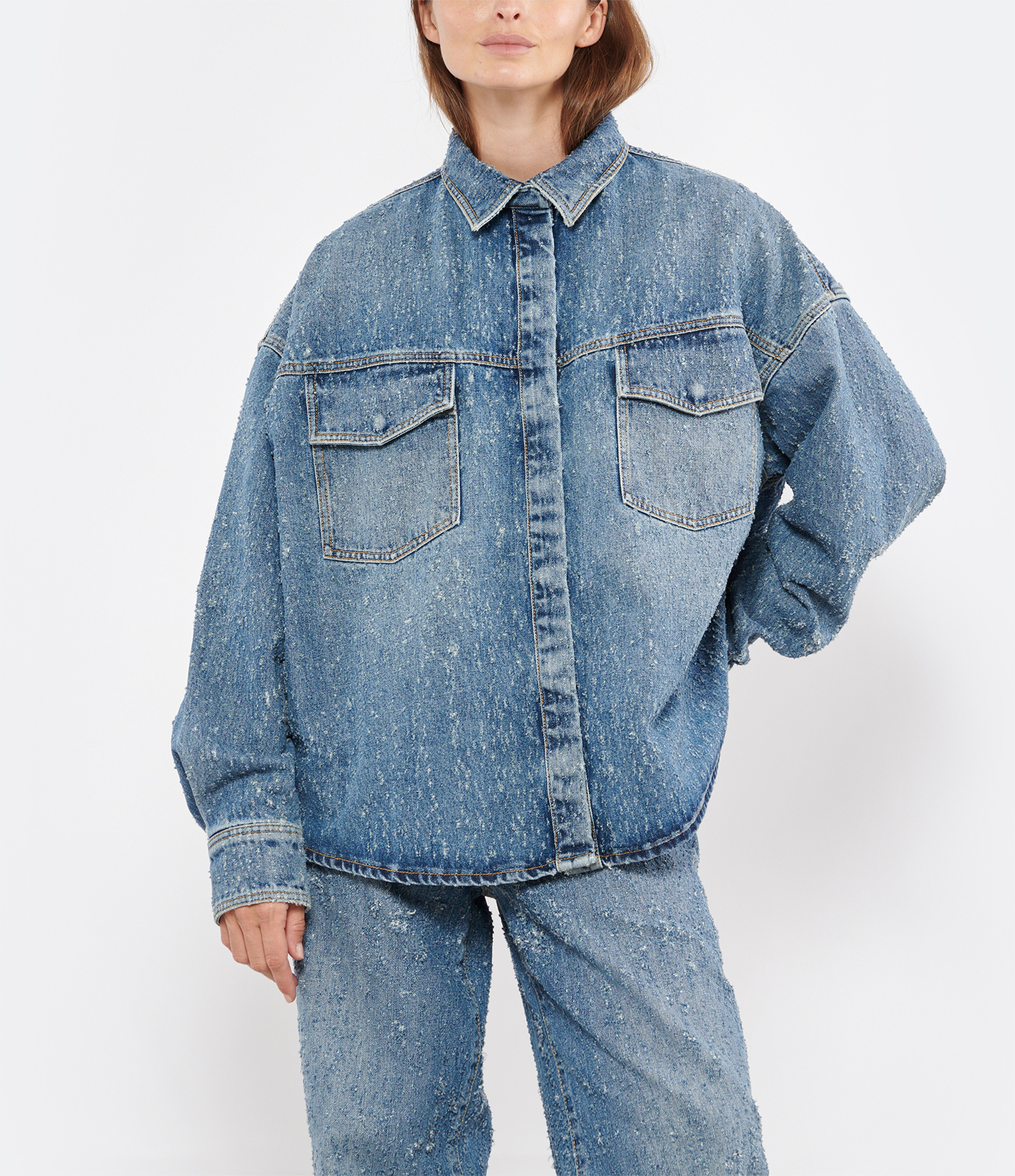 Blue Maxi Denim Shirt