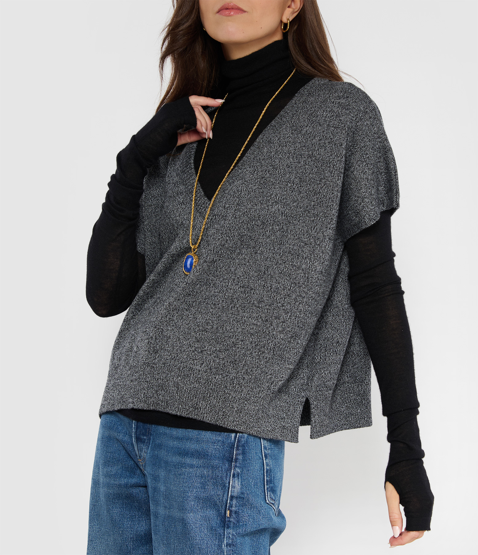Orfeo Black Mouliné Jumper