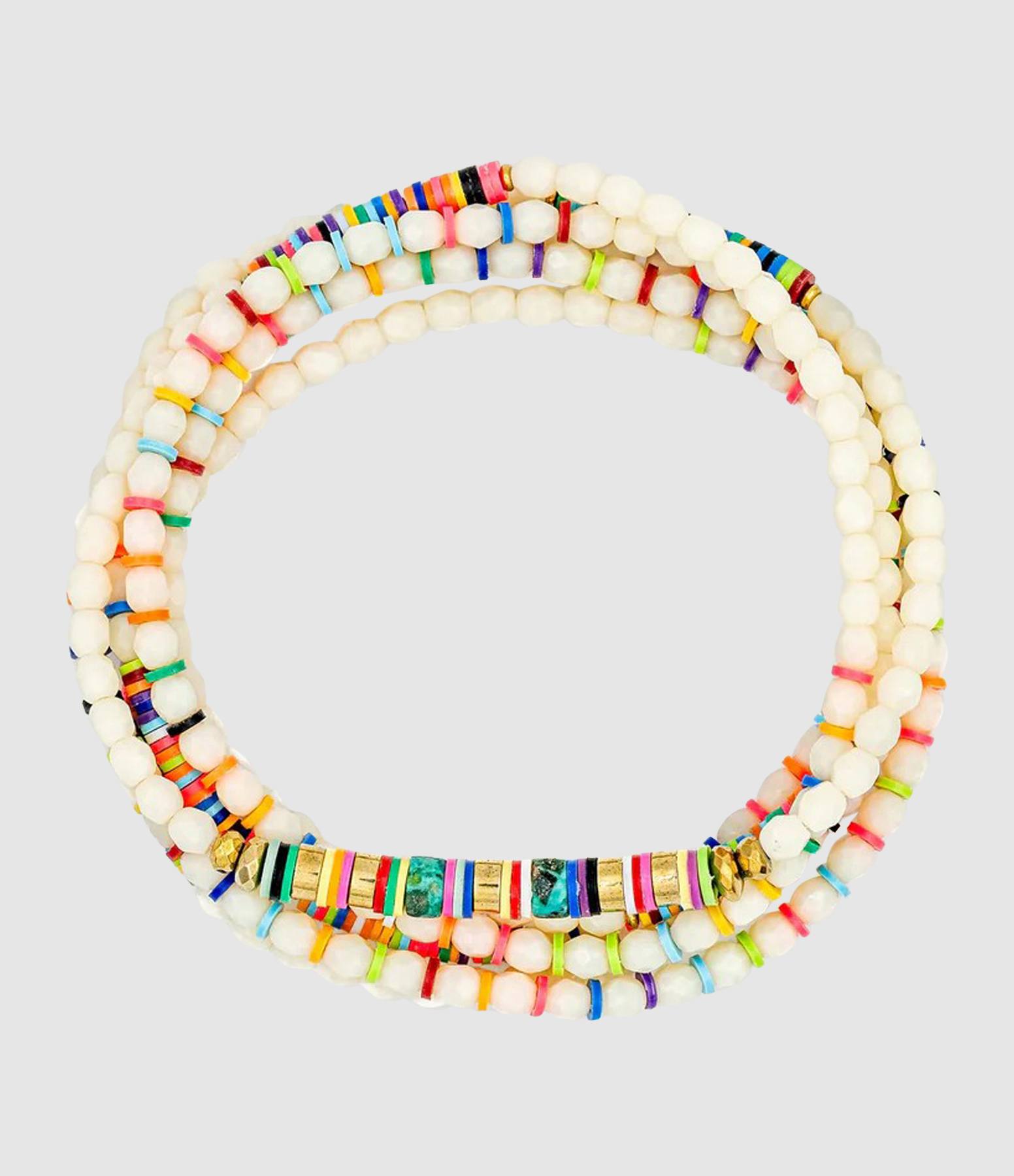 Happy 6 Vanilla & Multicoloured Necklace