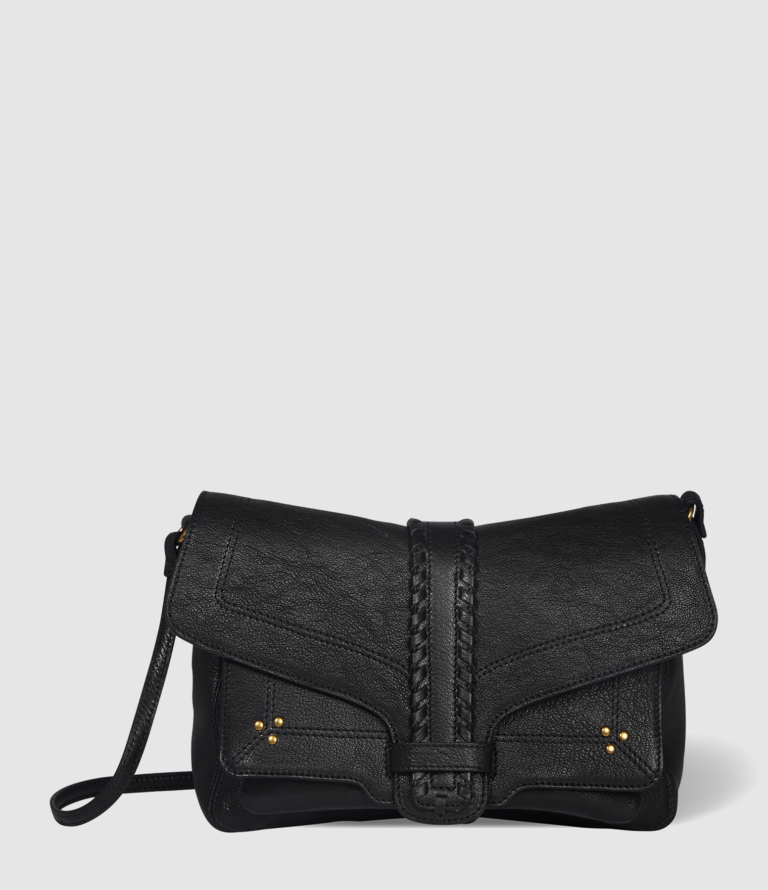 Harry M Black Grained Bag
