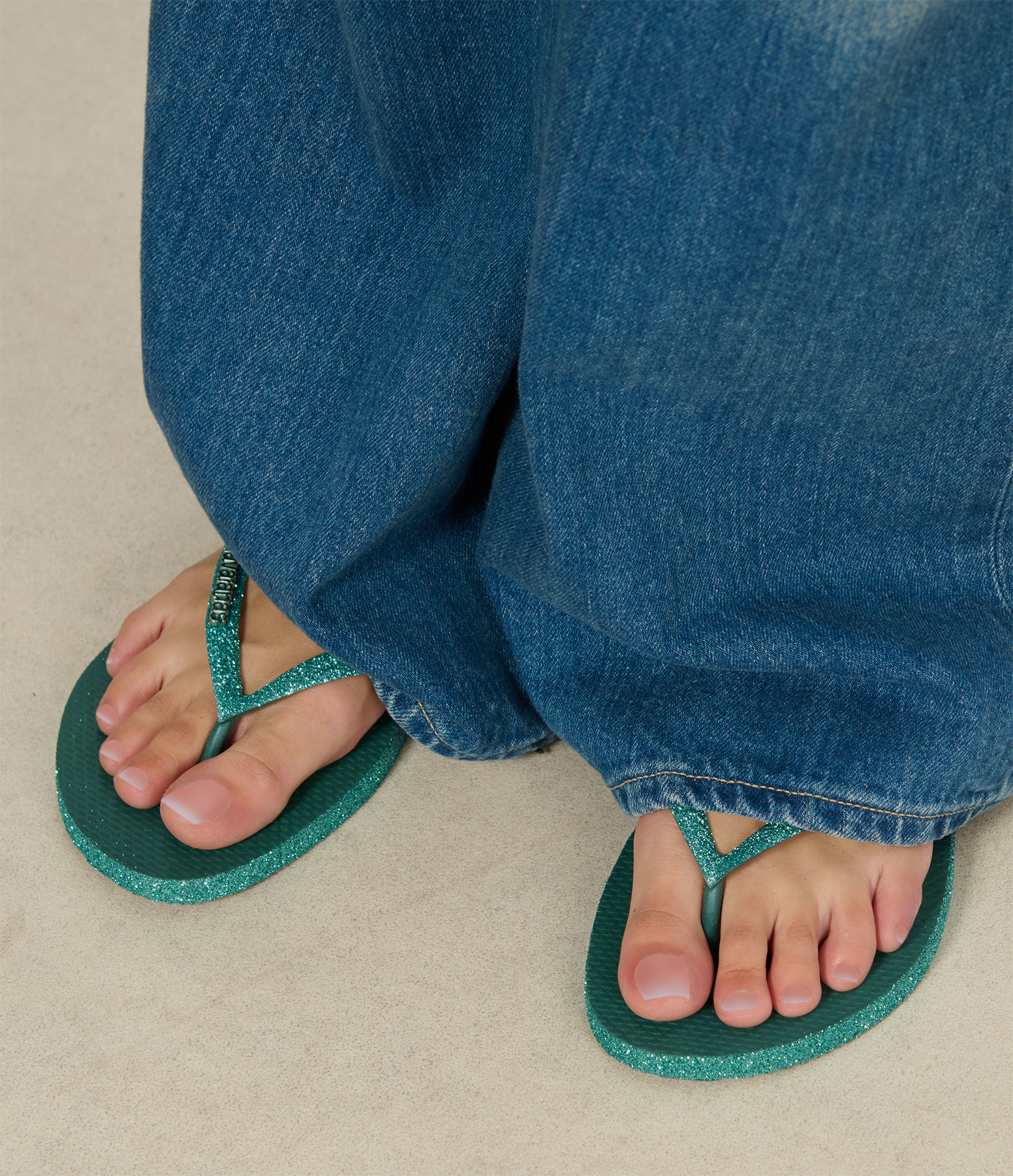 Slim Sparkle II Flip-Flops – Pantanal Green