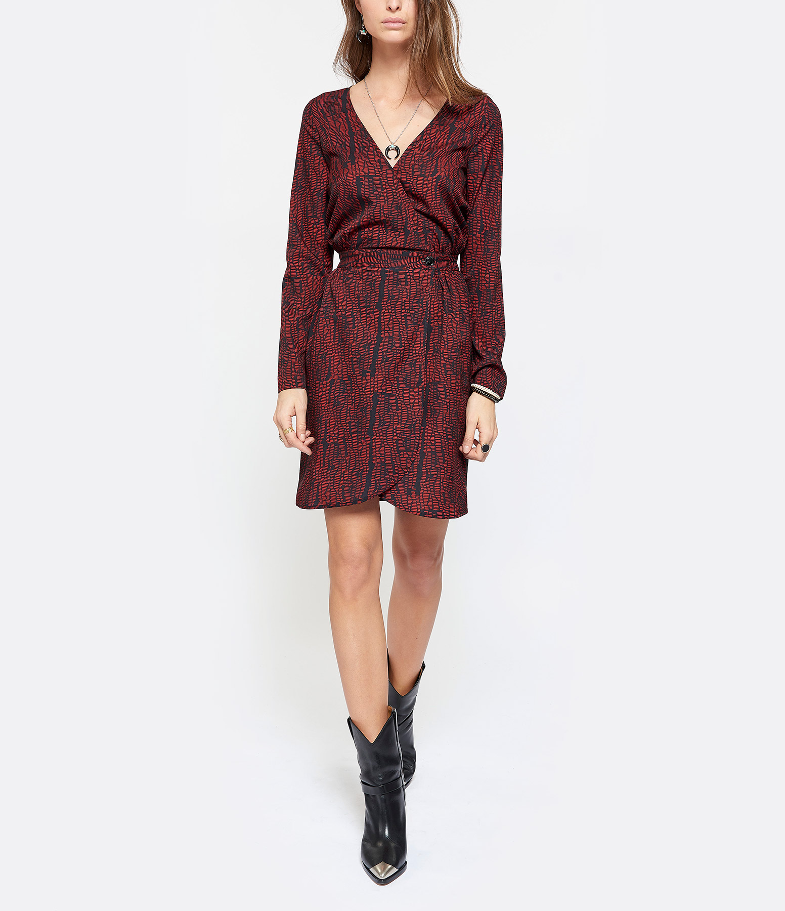 Austria Dress – Red Layered Print