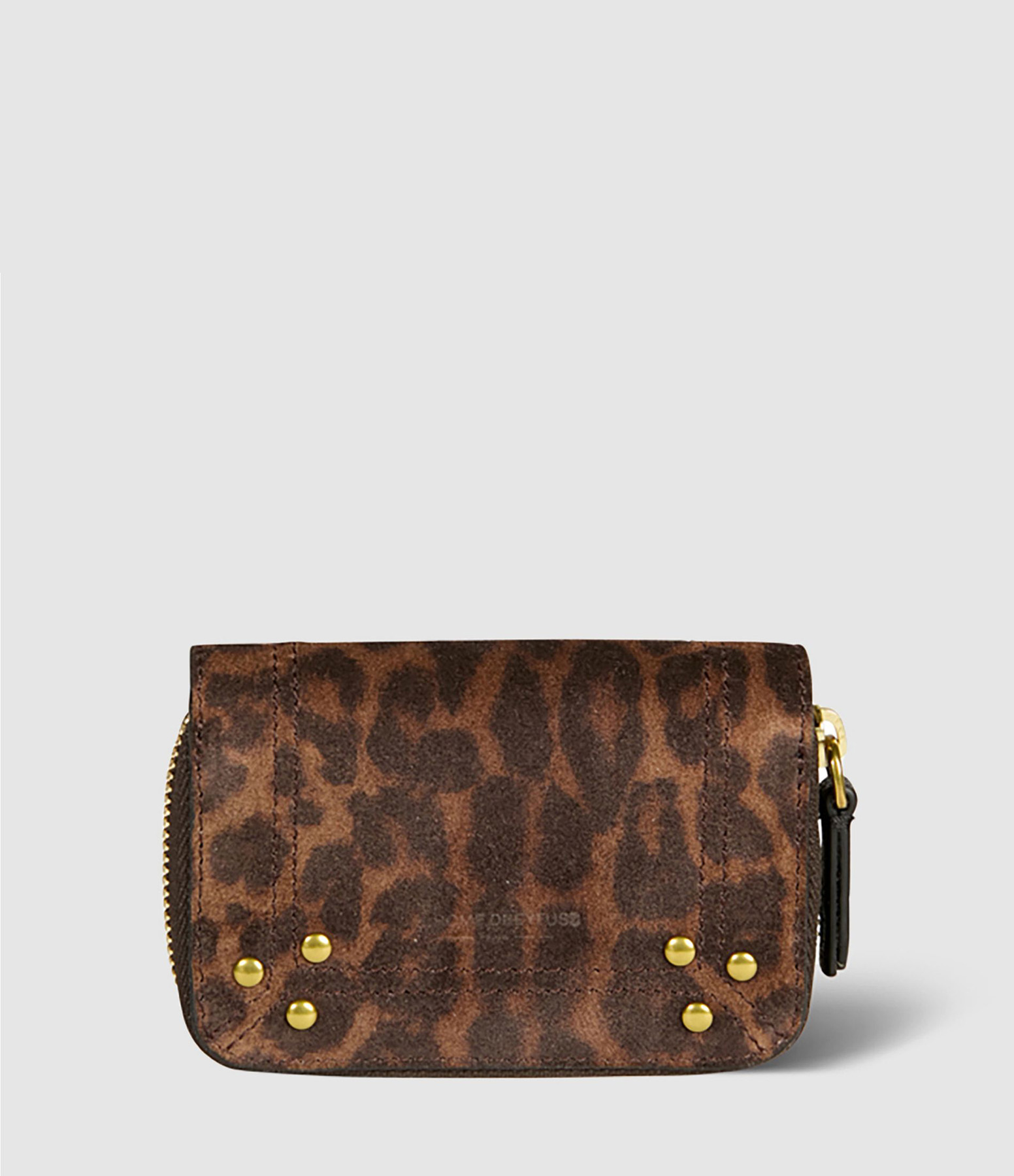 Henri Wallet in Natural Leopard-Print Leather