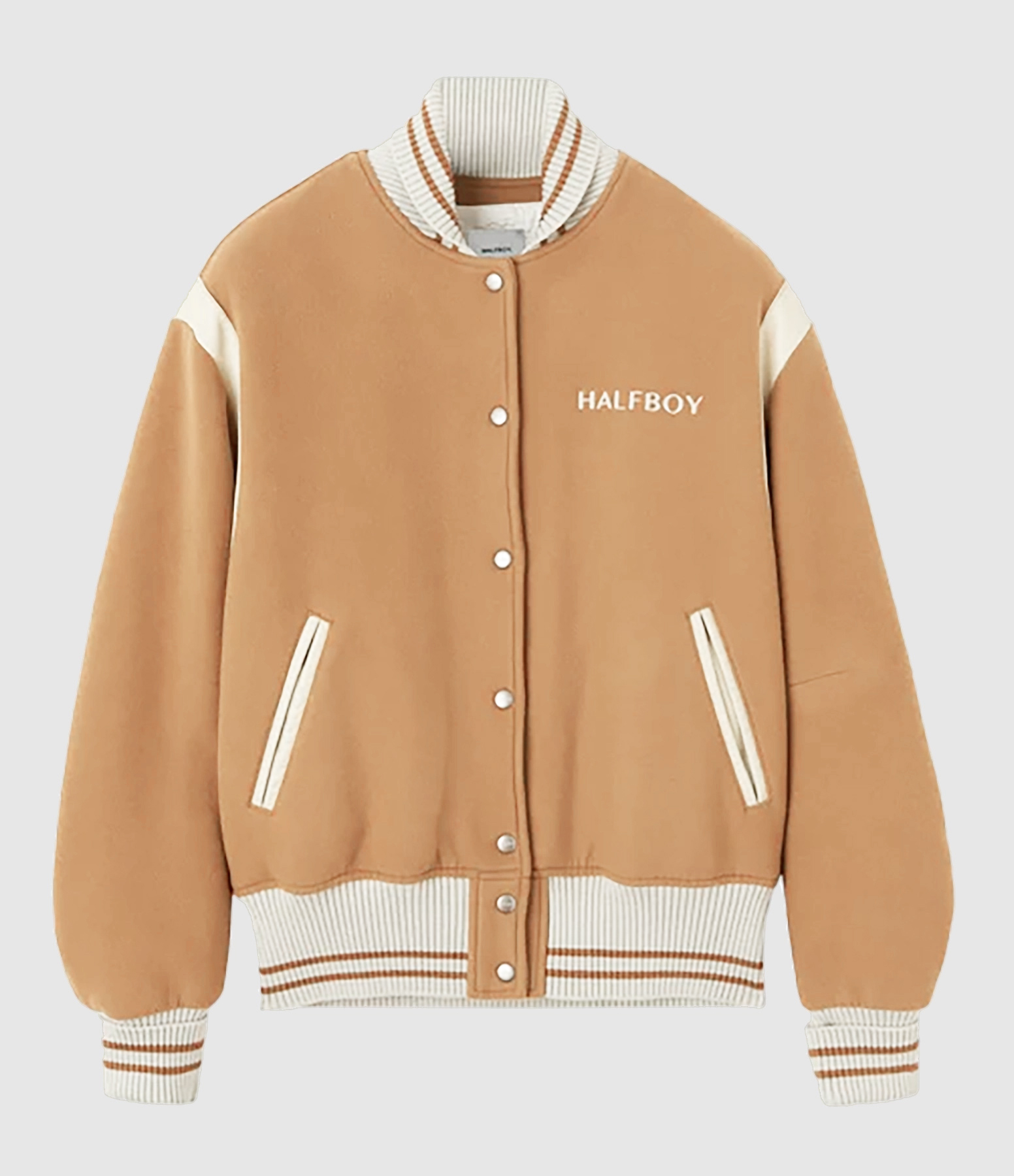 Camel Varsity Bomber Jacket
