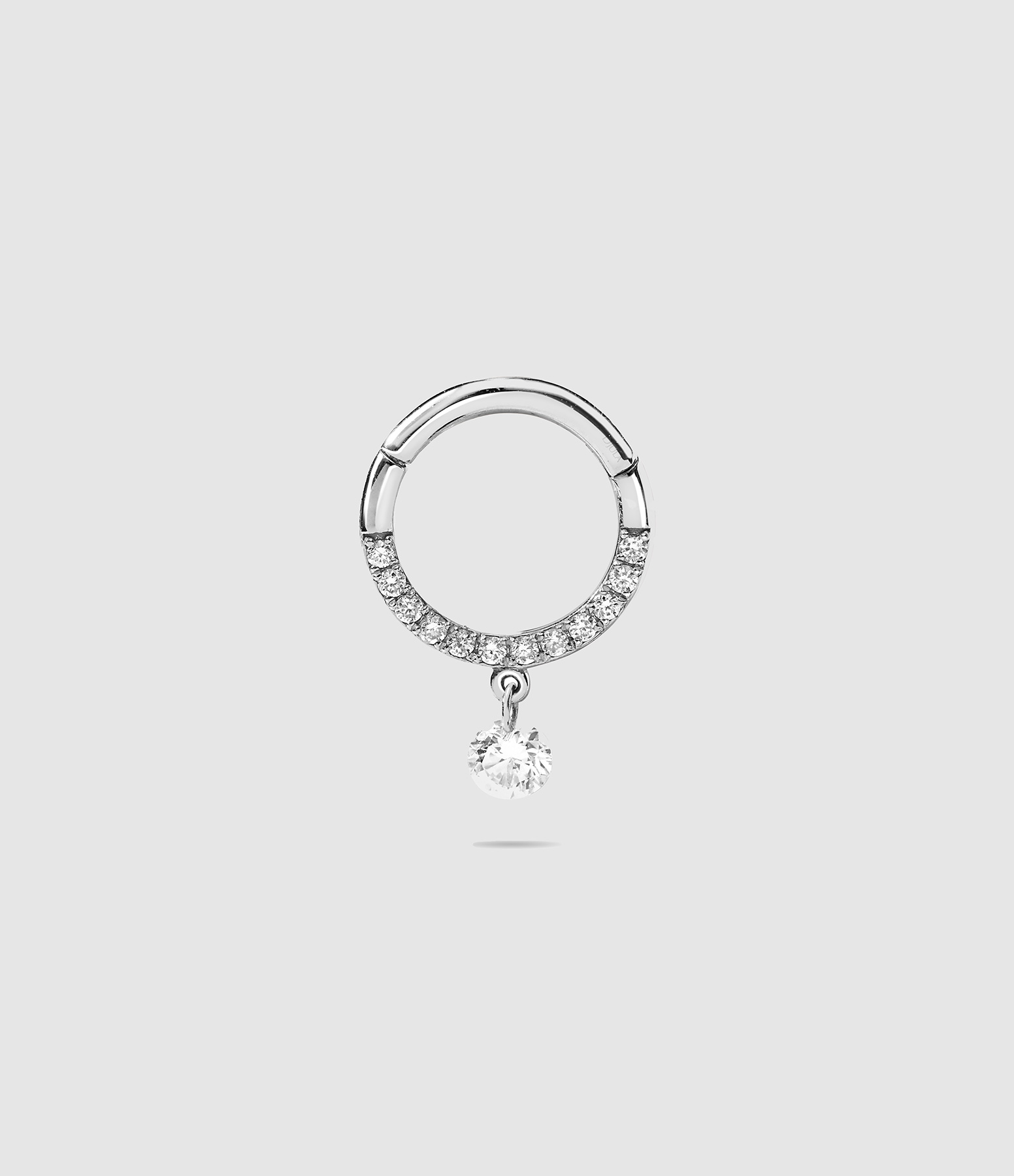Flamboyant Diamond White Gold Earring (sold individually)