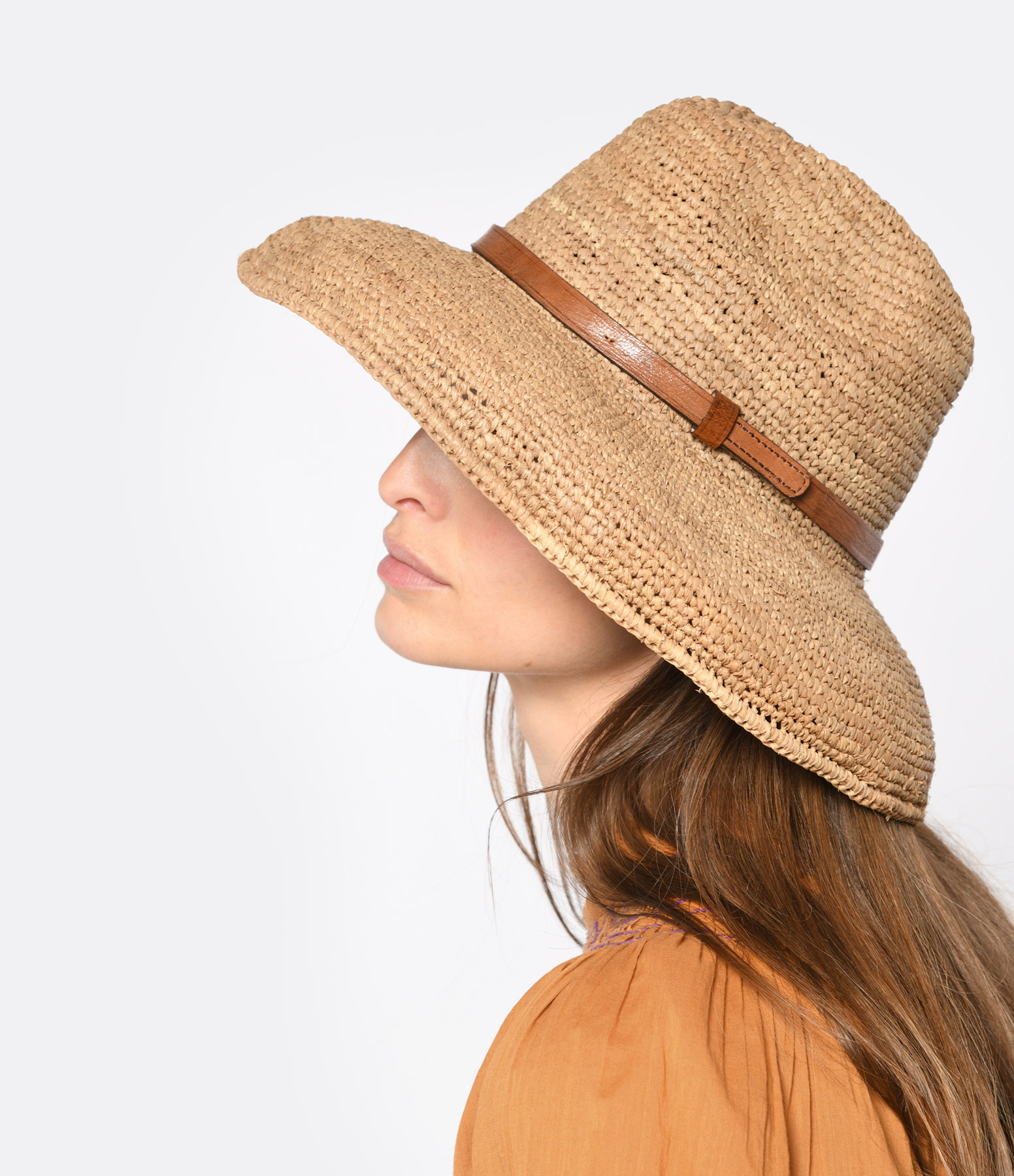 Tea Raffia Safari Hat