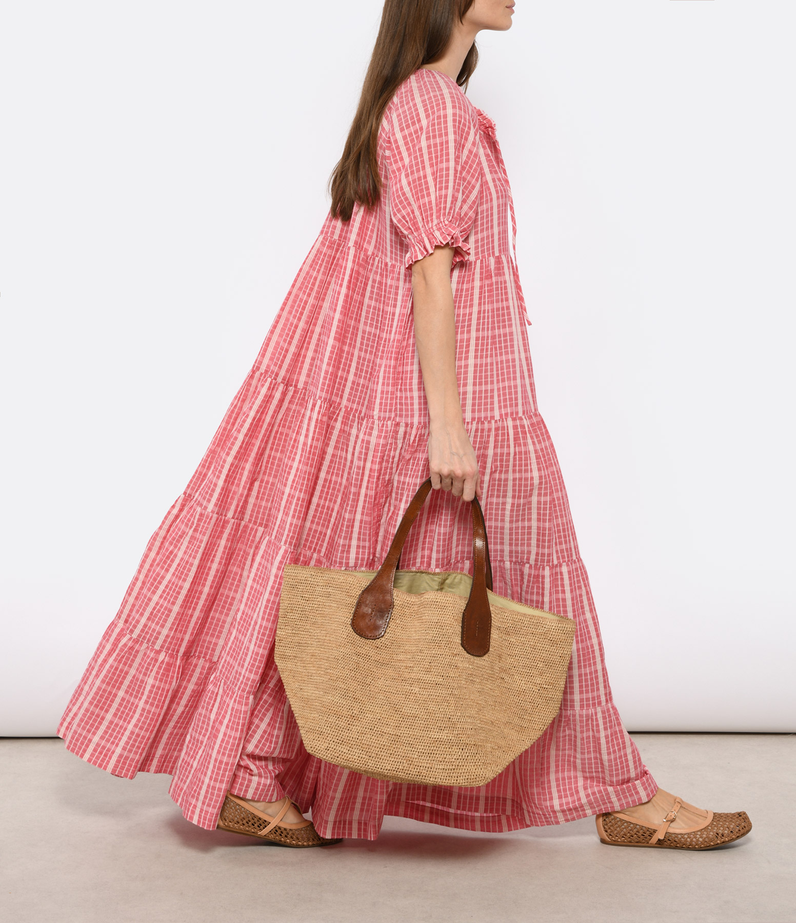Tokyo II Raphia Tea Tote Bag