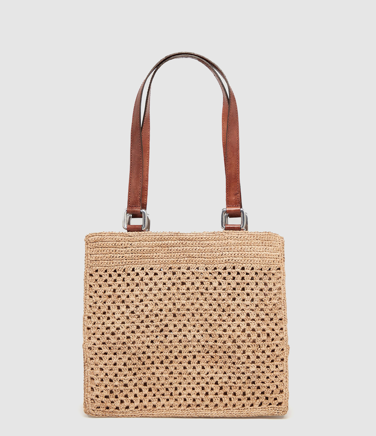 Irina Raphia Tea Tote Bag